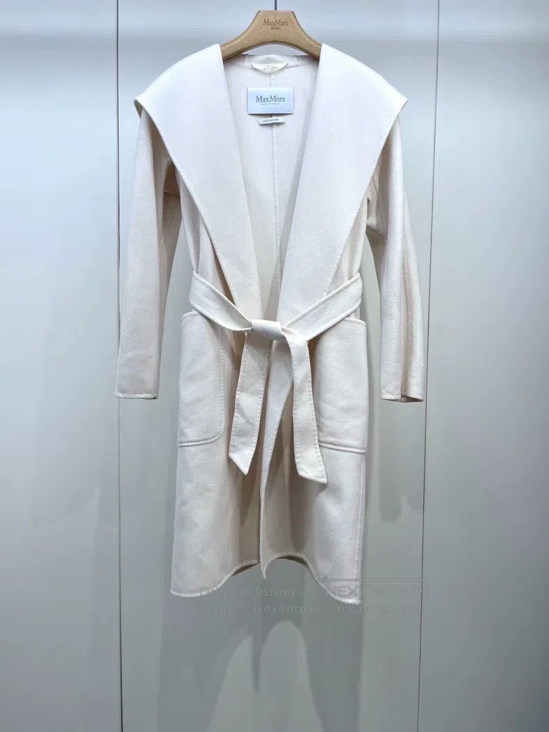 Max Mara Max Mara Cream White Double-faced Cashmere Coat Size XS / US 0-2 / IT 36-38 - 1 Thumbnail