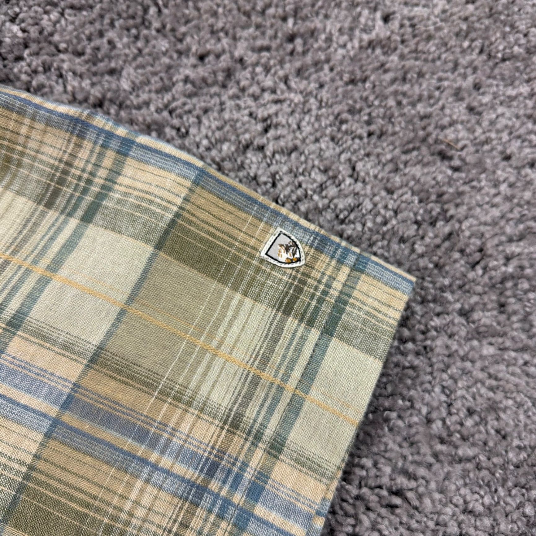 Vintage Kuhl Shirt Mens L Green Plaid Short Sleeve Button Up Linen Cotton Breathable Logo Size US L / EU 52-54 / 3 - 3 Thumbnail