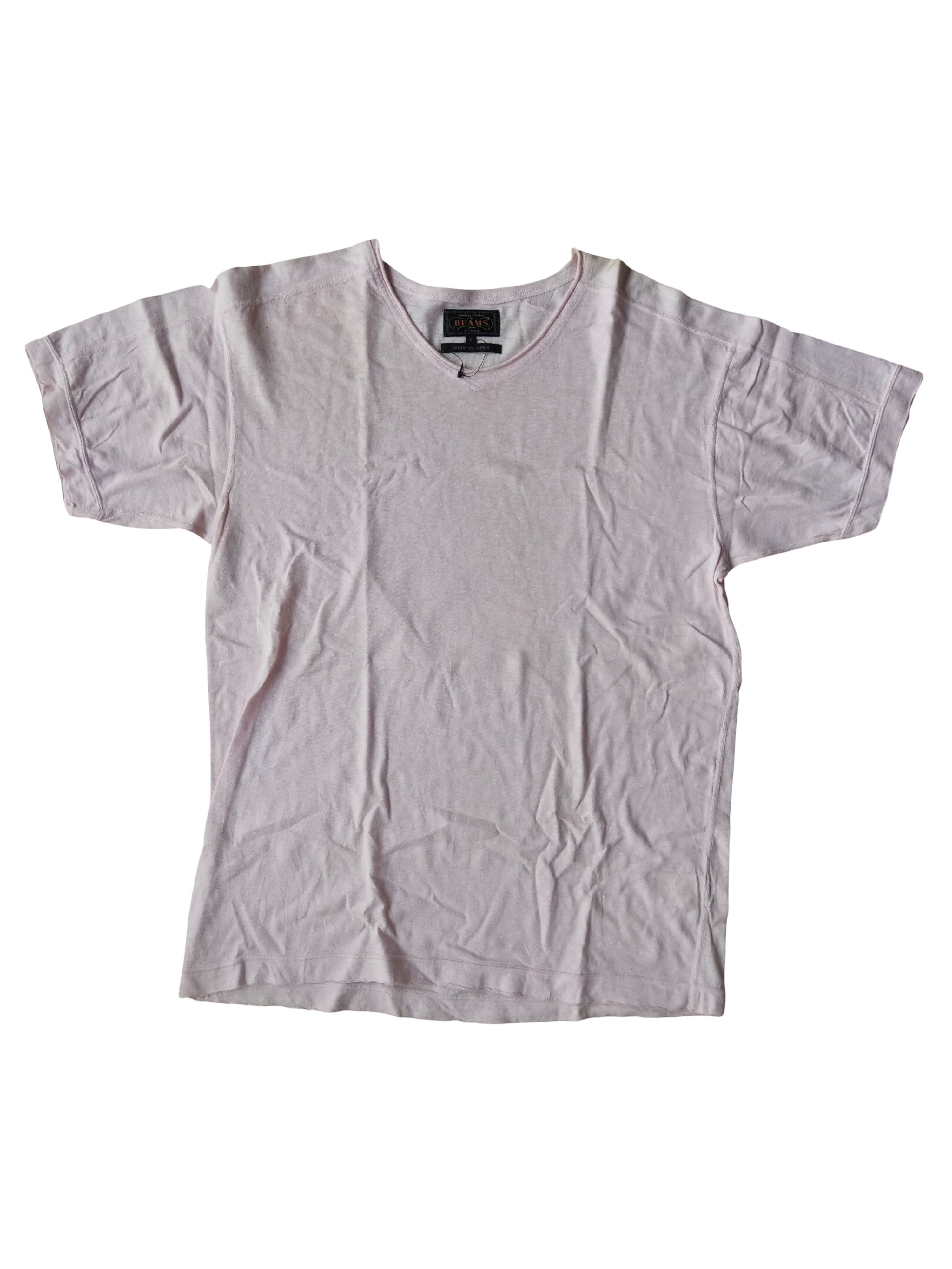 Beams Plus Beams Plus Made in Japan Faded Pink V-Neck T-Shirt Americana Size US L / EU 52-54 / 3 - 1 Thumbnail