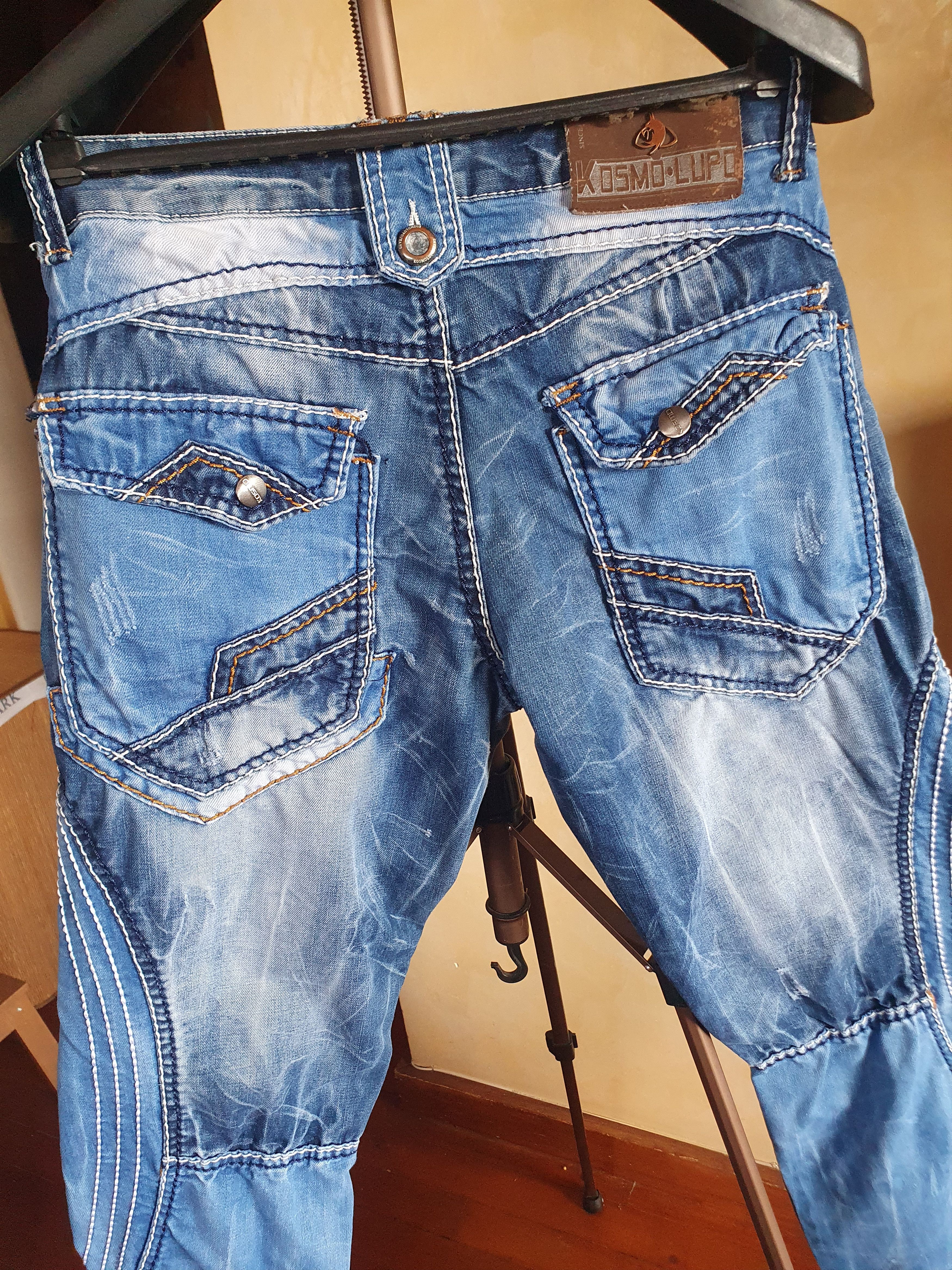 Other Kosmo Lupo Jeans Embroidered Patchwork Тhick Seams Size US 32 / EU 48 - 14 Thumbnail