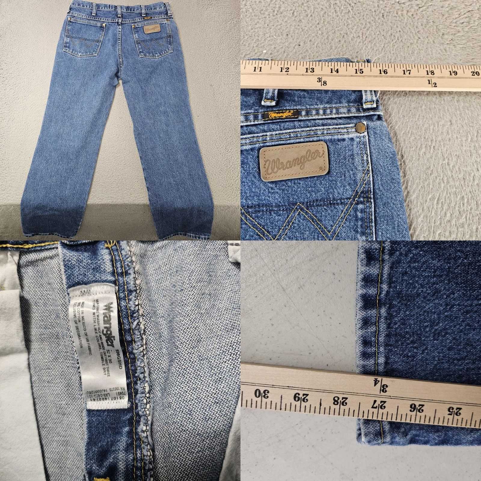 Wrangler Wrangler George Strait Cowboy Cut Collection Jeans Mens 32x28 Denim Blue Regular Straight Pants Cowboy Size US 32 / EU 48 - 8 Thumbnail