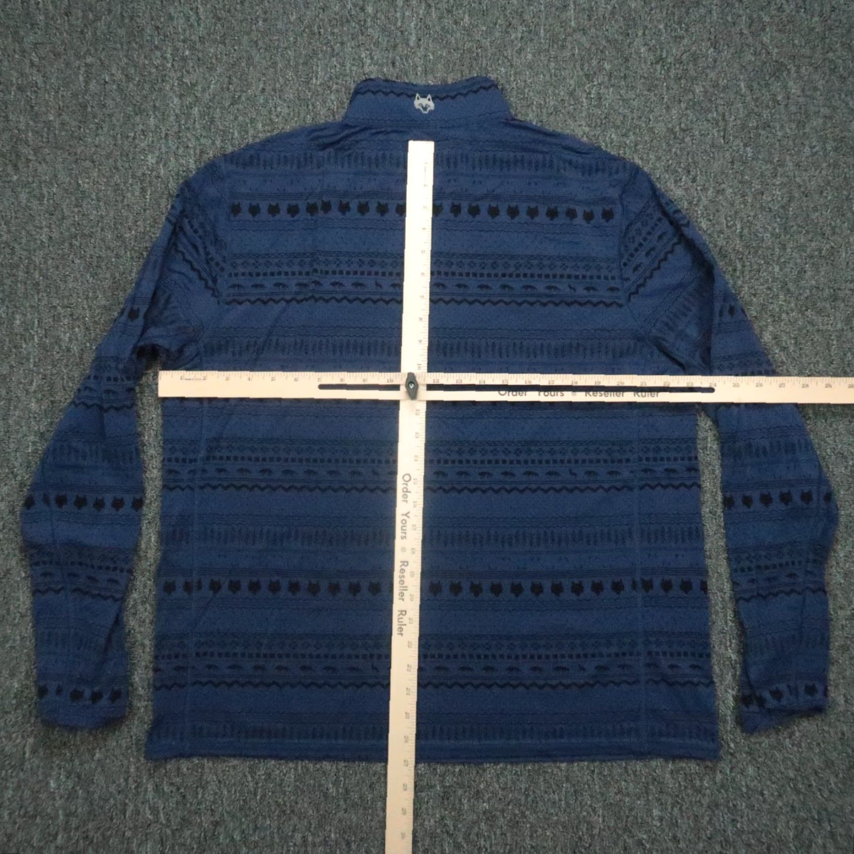 Vintage Greyson Performance Pullover Men Large Blue Geometric Print 1/4 Zip Activewear Size US L / EU 52-54 / 3 - 6 Thumbnail