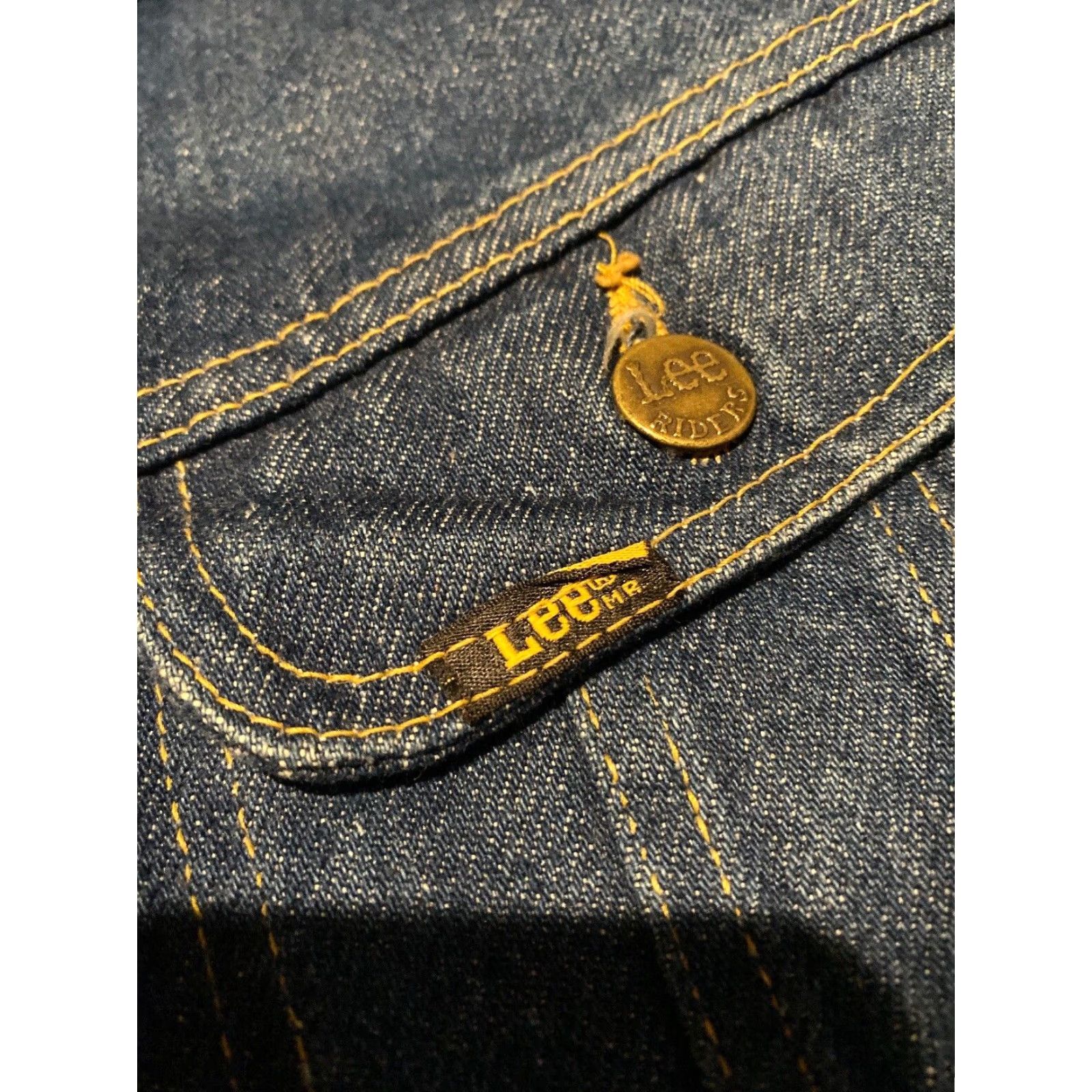 Lee VINTAGE Trucker Denim Blue Jean Jacket Lee Riders #153438 Size 18 Size 40" / US 18 - 4 Thumbnail
