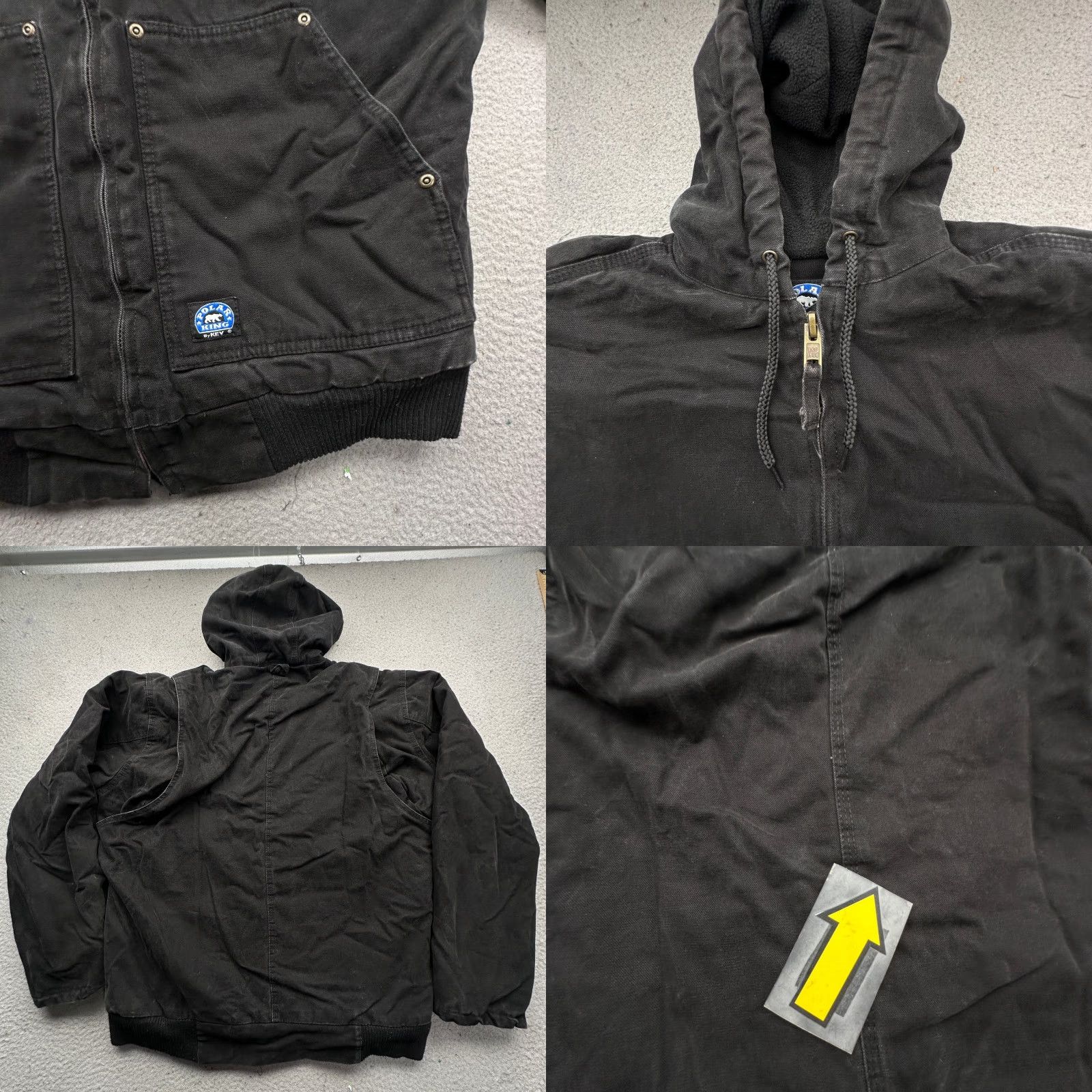 Vintage VINTAGE Key Duck Canvas Fleece Lined Jacket Mens MT Black Hooded Bomber Jacket Size US M / EU 48-50 / 2 - 8 Thumbnail