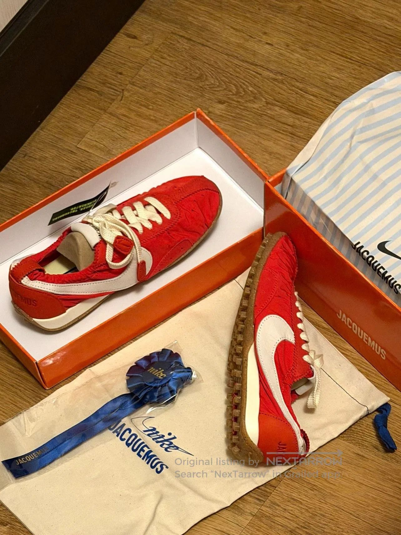 Jacquemus Nike Moon Shoe x Jacquemus Women's Red. Size US 5 / IT 35 - 4 Thumbnail