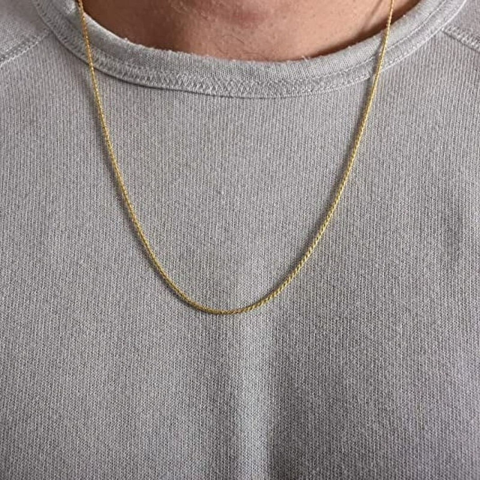 Sterling Silver NEW .925 Solid Silver 18” Chain Cuban Link Diamond Necklace Size ONE SIZE - 3 Thumbnail