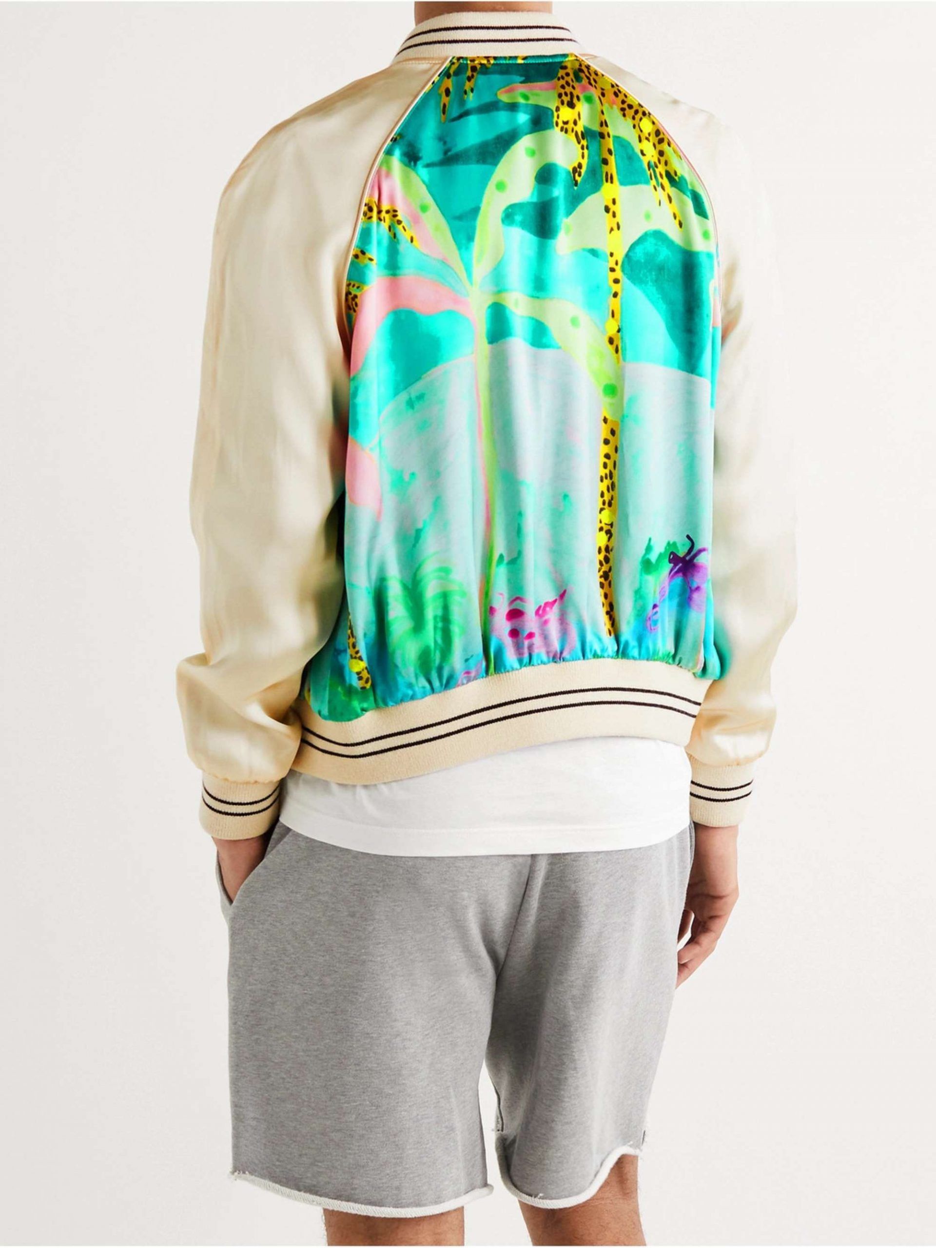 Celine x Tyson Reeder Hawaiian Satin Souvenir Teddy Jacket Size US XXL / EU 58 / 5 - 3 Thumbnail