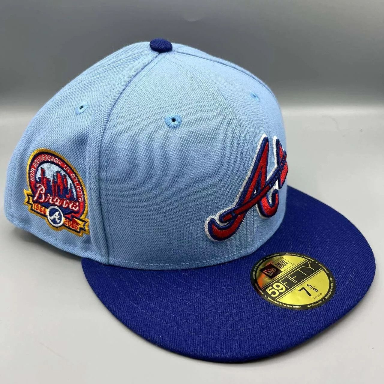 Atlanta Braves Hat Men 5/8 59Fifty New Era MLB Fitted Cap