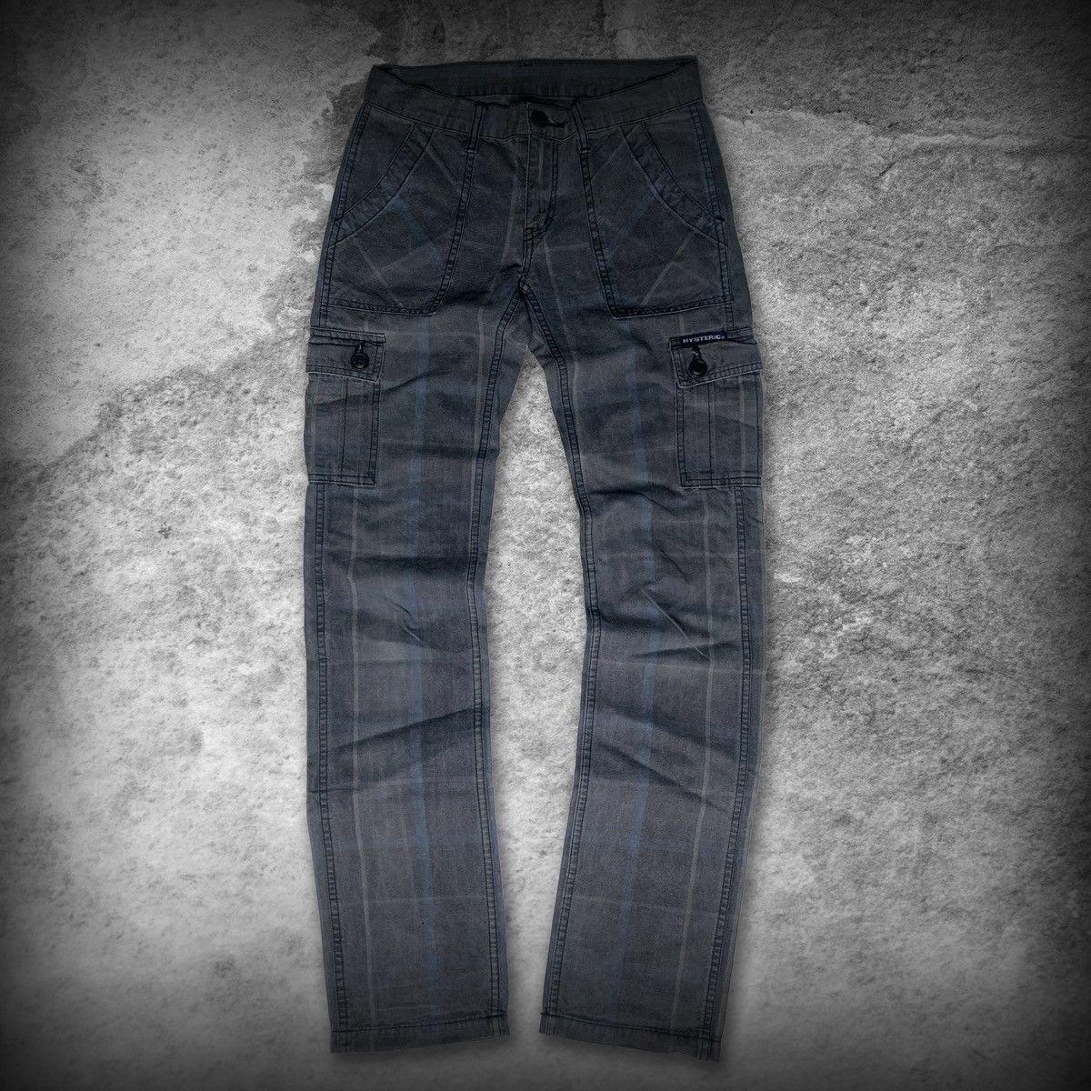 Hysteric Glamour Hysteric Glamour Grey Plaid Utility Slim Pants Size US 26 / EU 42 - 1 Thumbnail