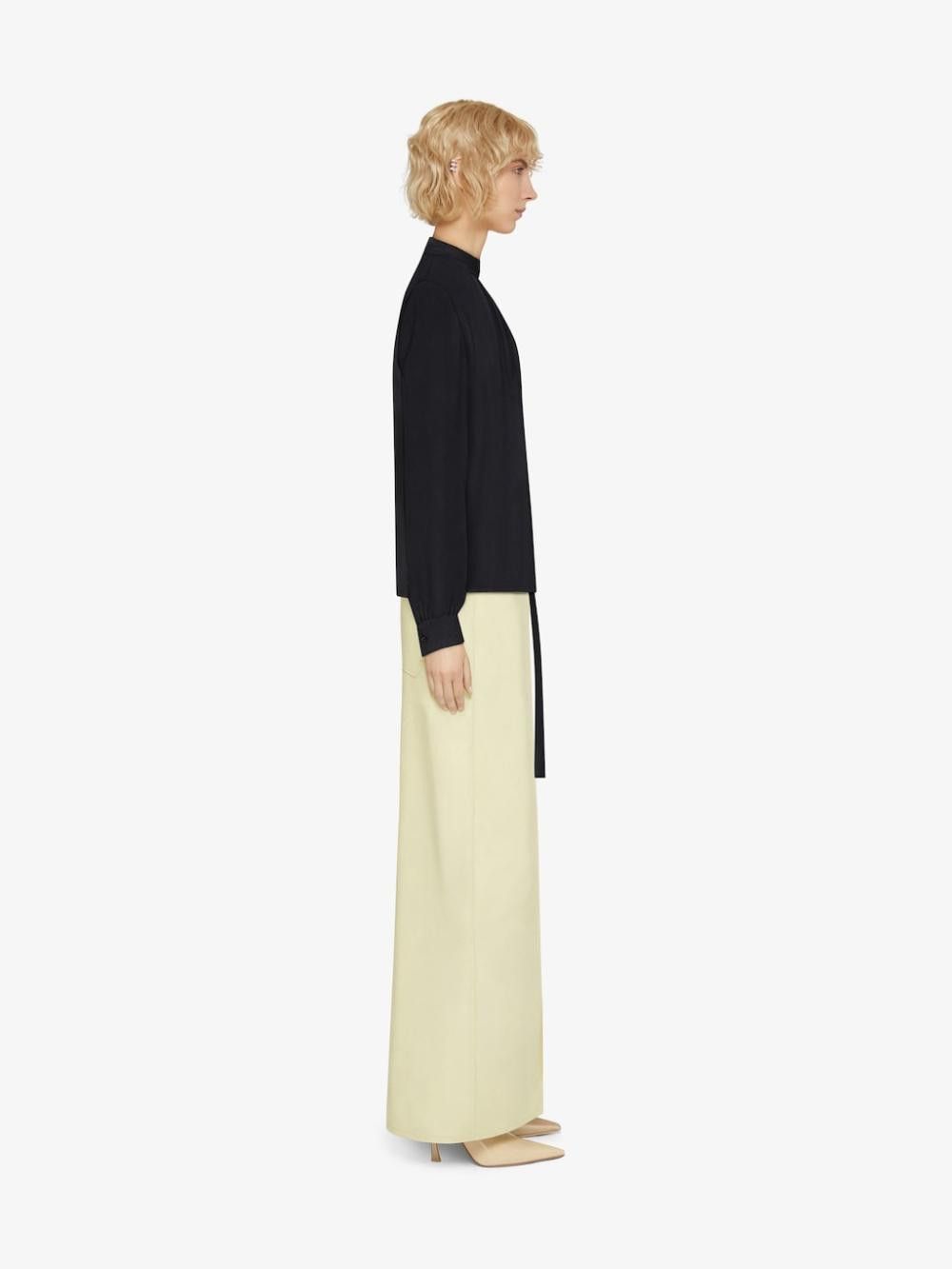 Givenchy o1w1db10325 Lavalliere Blouse in Black Size S / US 4 / IT 40 - 4 Thumbnail