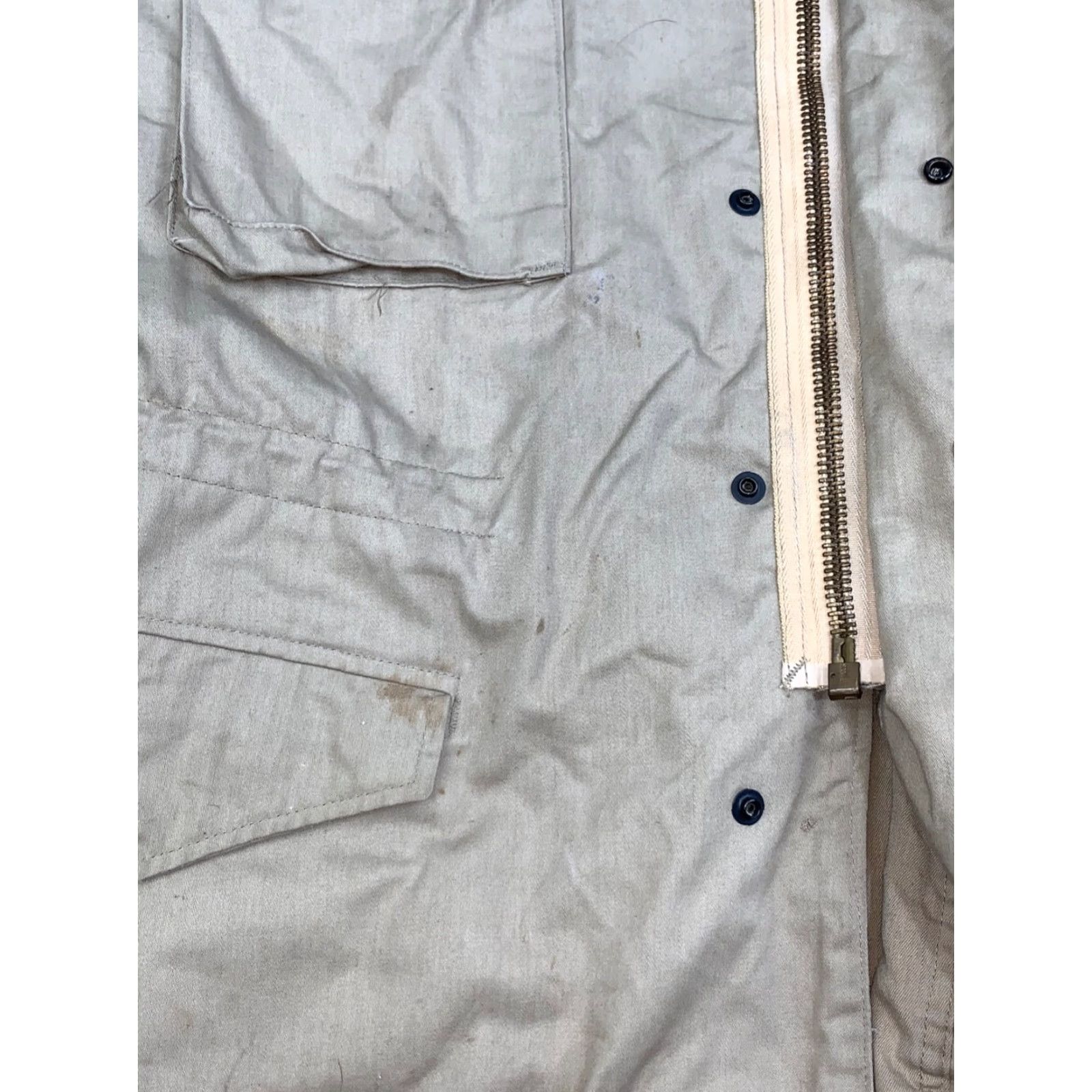 Vintage Winfield International Ltd Coat Mens M Beige Winter Handheld Hooded Pockets Military Jacket Canvas 12415 Regular Reg? Size US M / EU 48-50 / 2 - 5 Thumbnail
