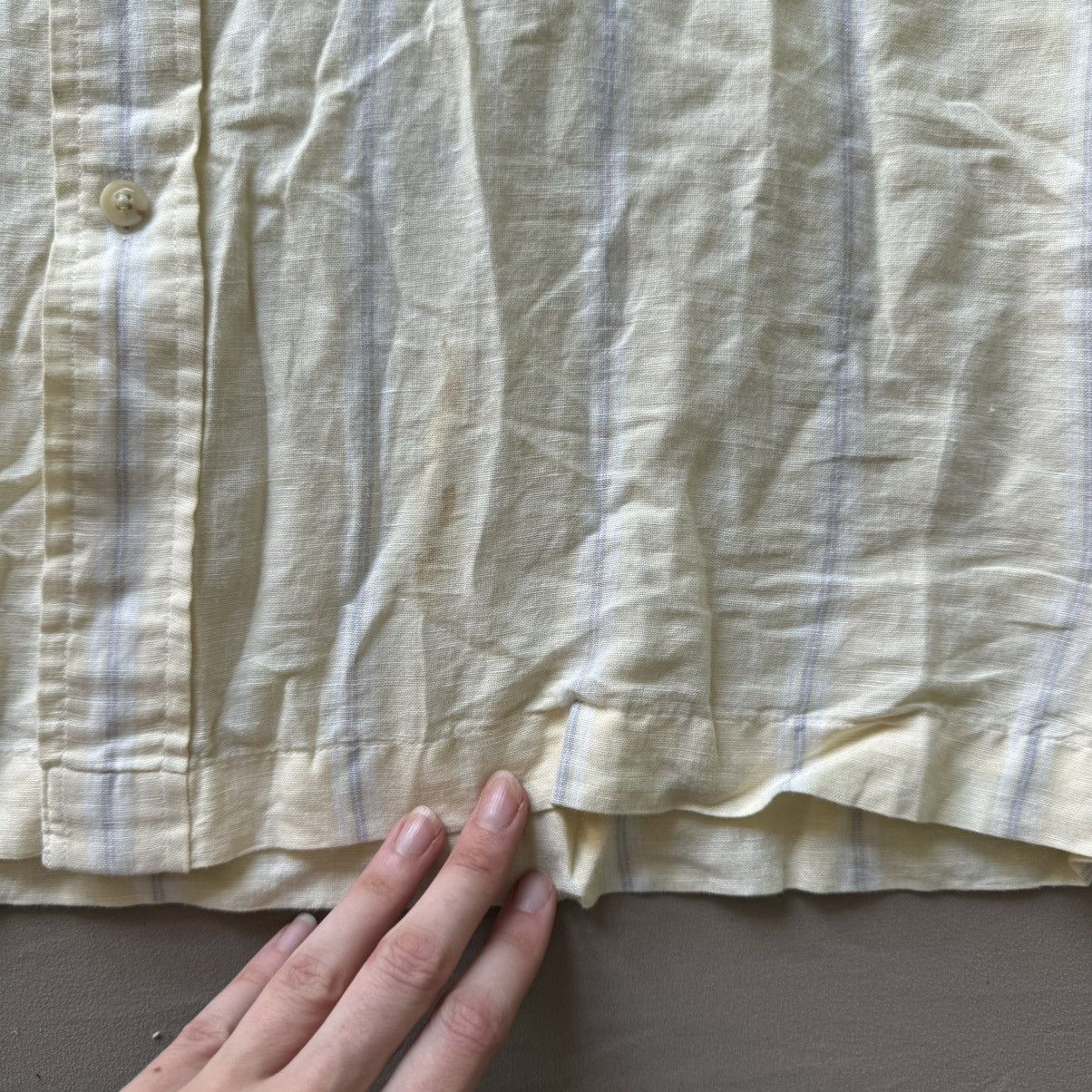 Designer × Roundtree & Yorke × Vintage Vintage Roundtree & Yorke Linen Beach Shirt Size US L / EU 52-54 / 3 - 4 Thumbnail