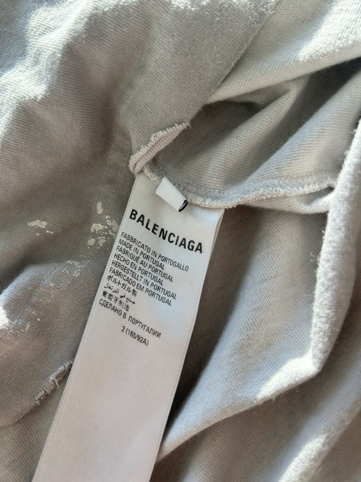Balenciaga Grey balenciaga tshirt Size US L / EU 52-54 / 3 - 5 Thumbnail