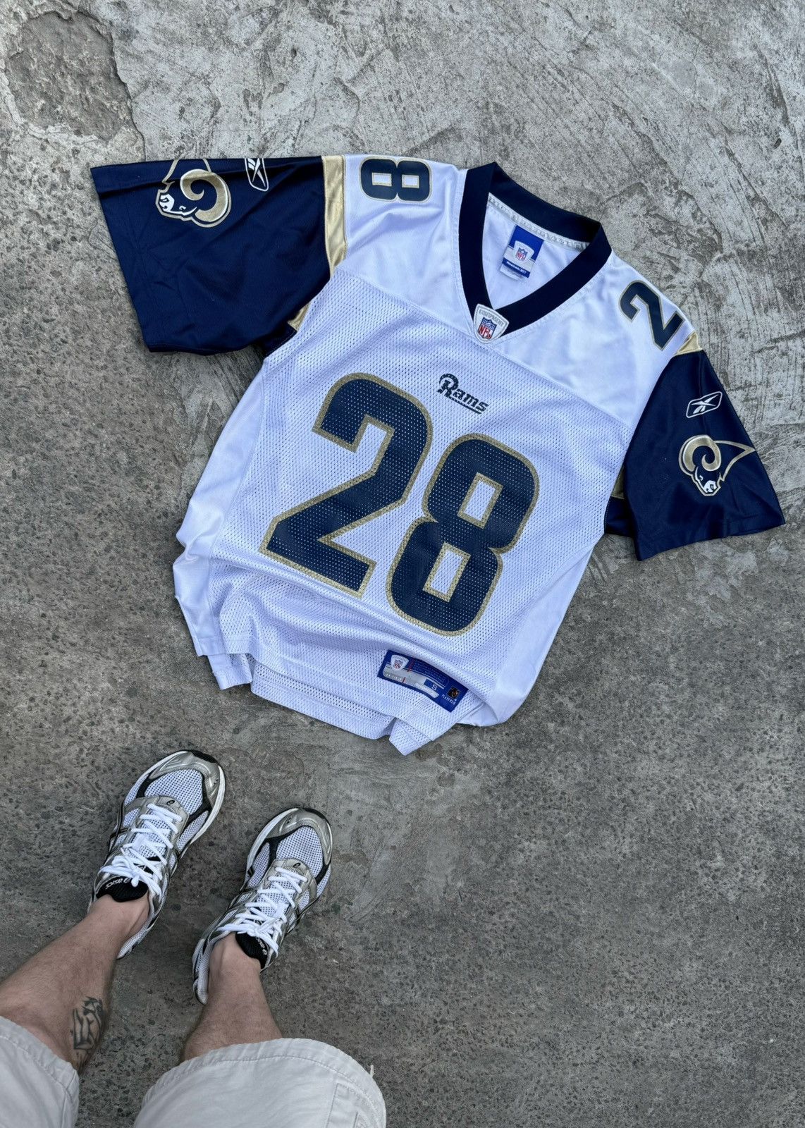 Reebok Vintage NFL St Louis Rams Y2K Marshall Faulk 28 Rare Jersey ...
