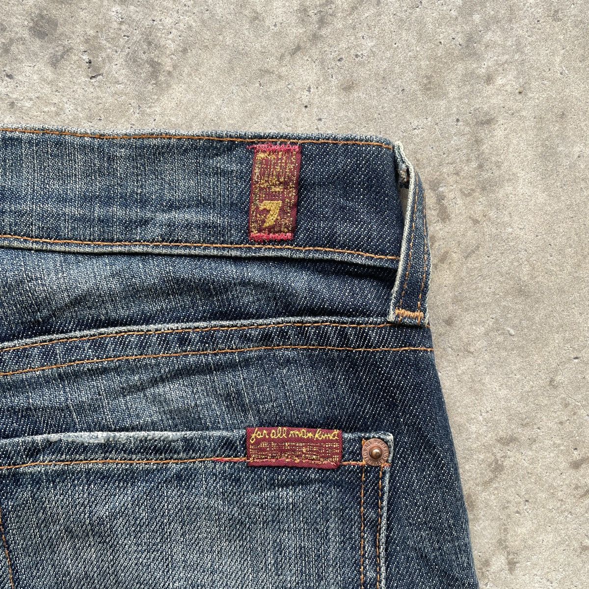 7 For All Mankind × Jean Vintage 7 For All Mankind USA Flare Faded Jeans Pants W29 Size US 29 - 9 Thumbnail