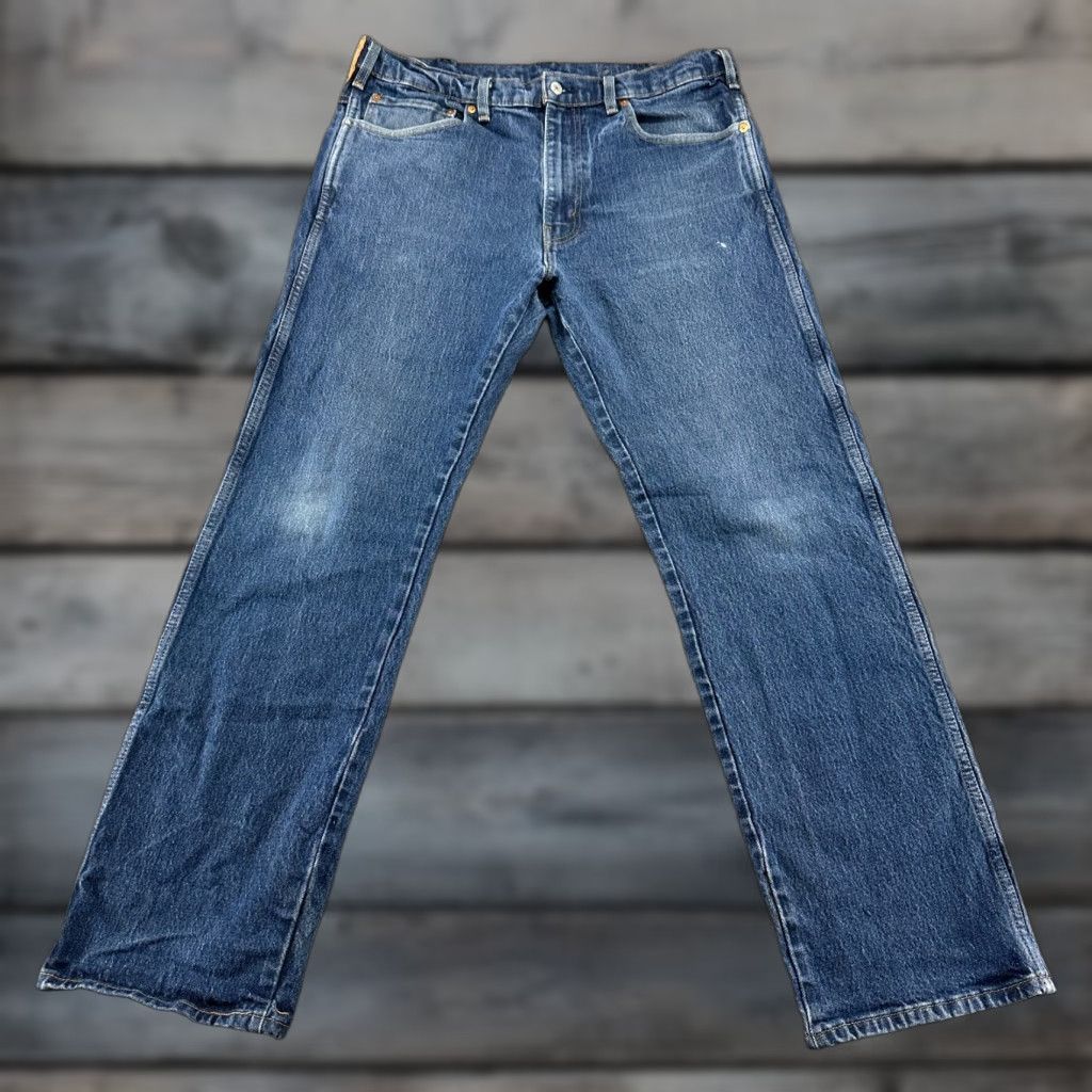 Levi's Levi's Western Fit Jeans Mens 38x34 Blue Classic Straight Leg Medium Wash Cotton Denim Straight 5-Pocket Mens Jeans Levi's 502 Blue Size US 38 / EU 54 - 1 Thumbnail