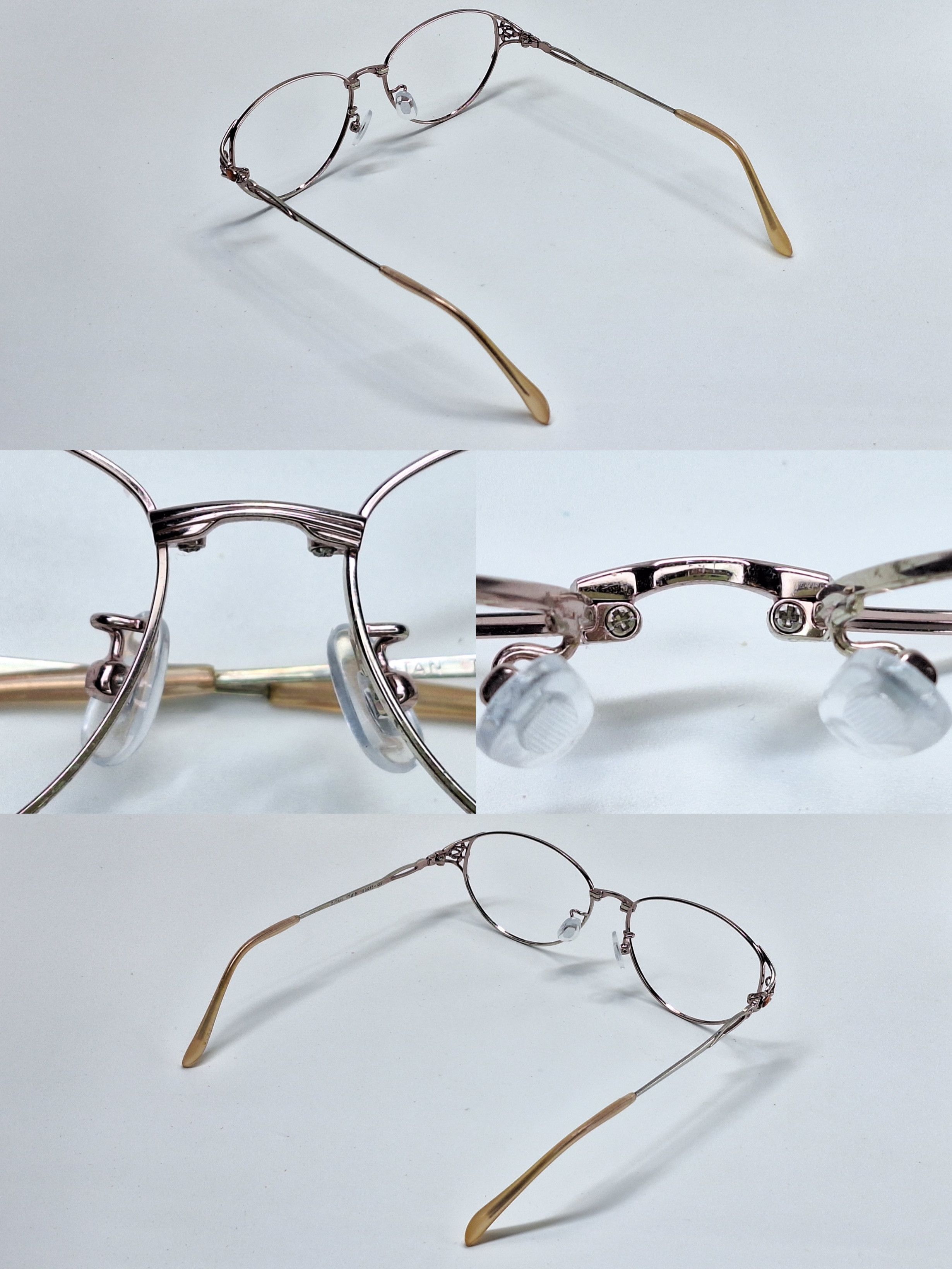 Other 00s Japan Vintage T415 Pink Gold Amber Titanium Frame Size ONE SIZE - 7 Thumbnail
