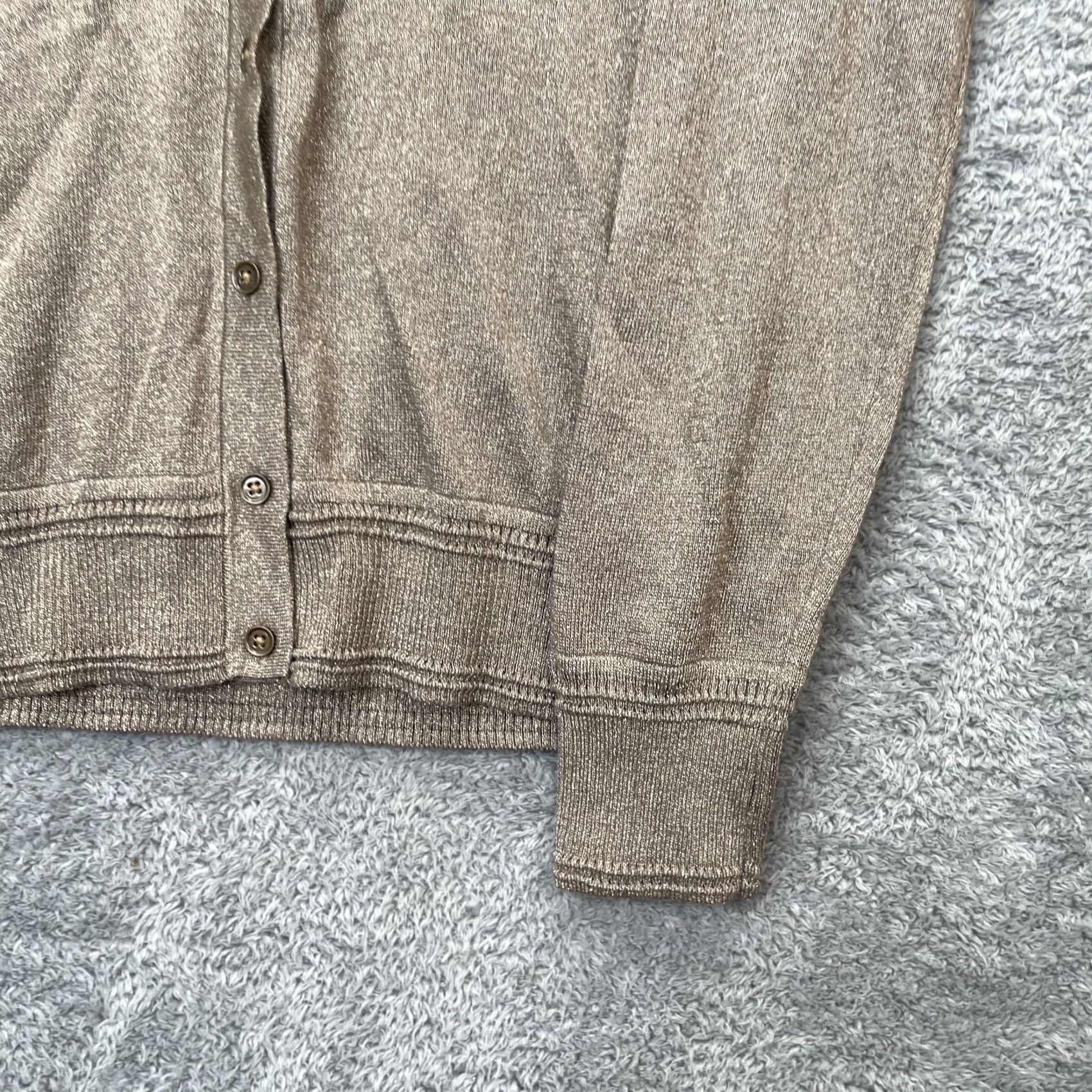Banana Republic VINTAGE Banana Republic Sweater Womens Large Brown Cardigan Button Front Knit Ribbed Size L / US 10 / IT 46 - 4 Thumbnail