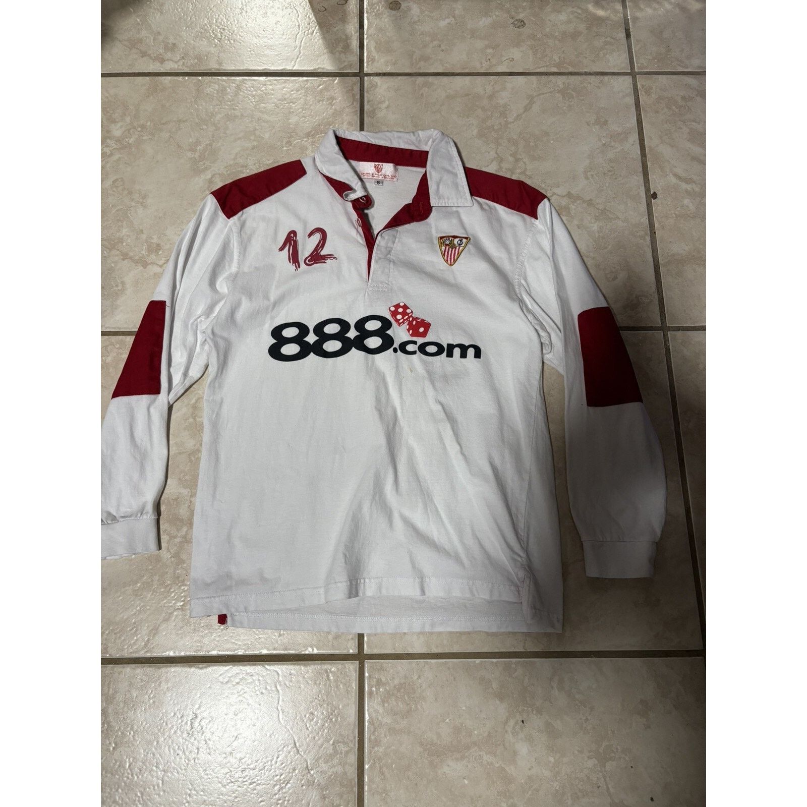 Vintage 2000s Sevilla Fc La Liga Long sleeve cotton Jersey - Small Size US S / EU 44-46 / 1 - 1 Thumbnail
