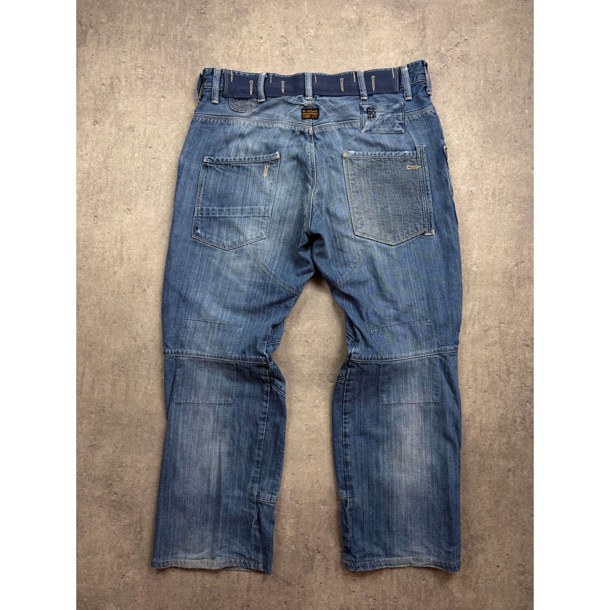 G-Star G-Star RAW 3301 Tapered Fit Jeans Distressed Blue Denim 32x3 Size US 32 / EU 48 - 1 Thumbnail