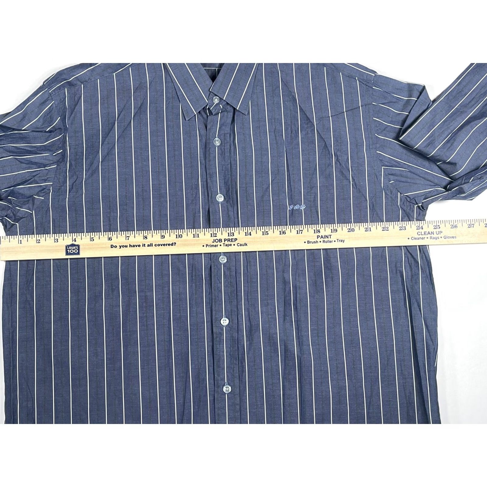Vintage Sams Taylor Shirt Mens XL Long Sleeves Dress Casual Striped Front ButtonUp Size Size US XL / EU 56 / 4 - 6 Thumbnail