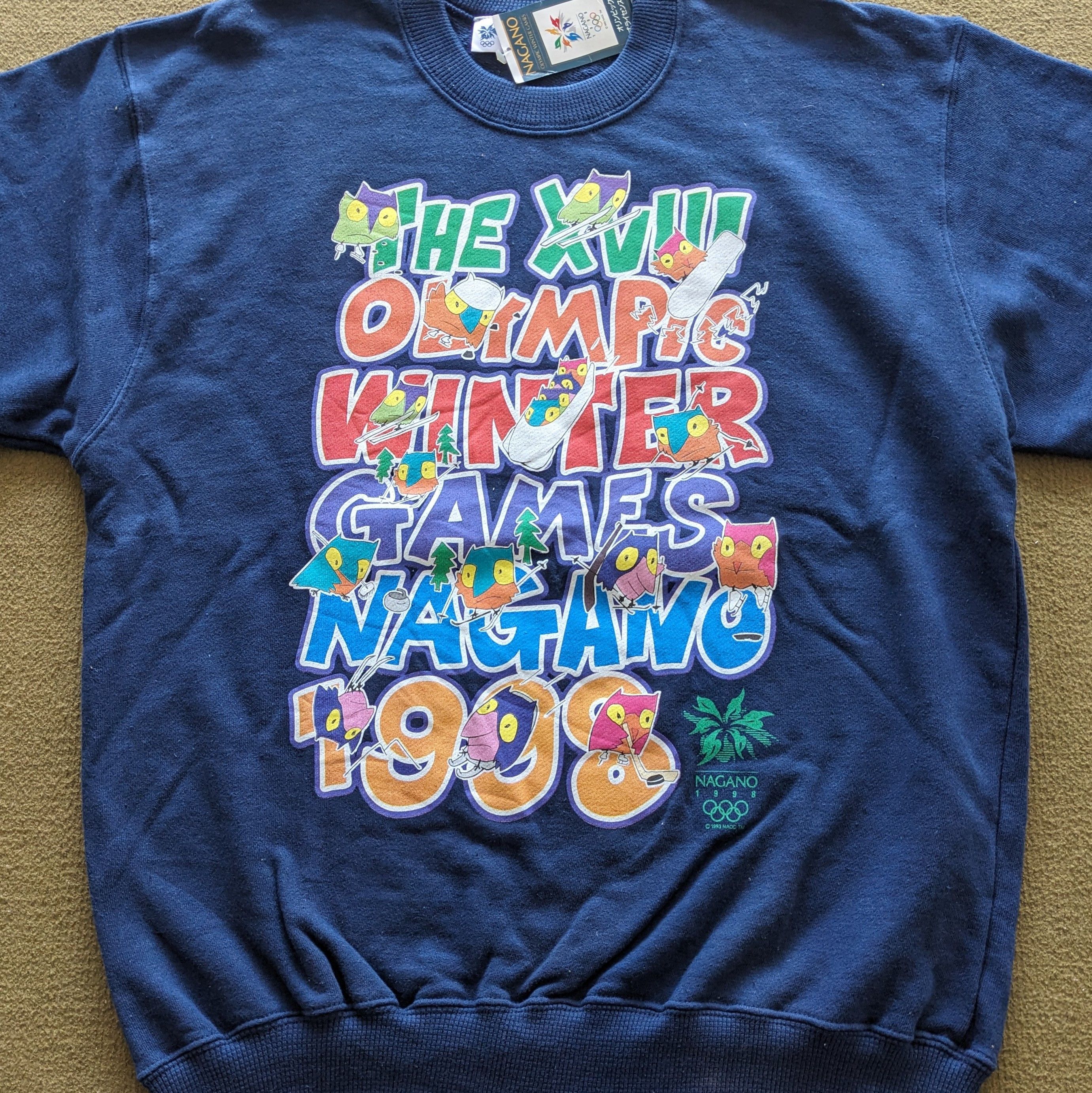 Vintage Vintage NAGANO Winter Olympics Sweatshirt Size US M / EU 48-50 / 2 - 2 Thumbnail