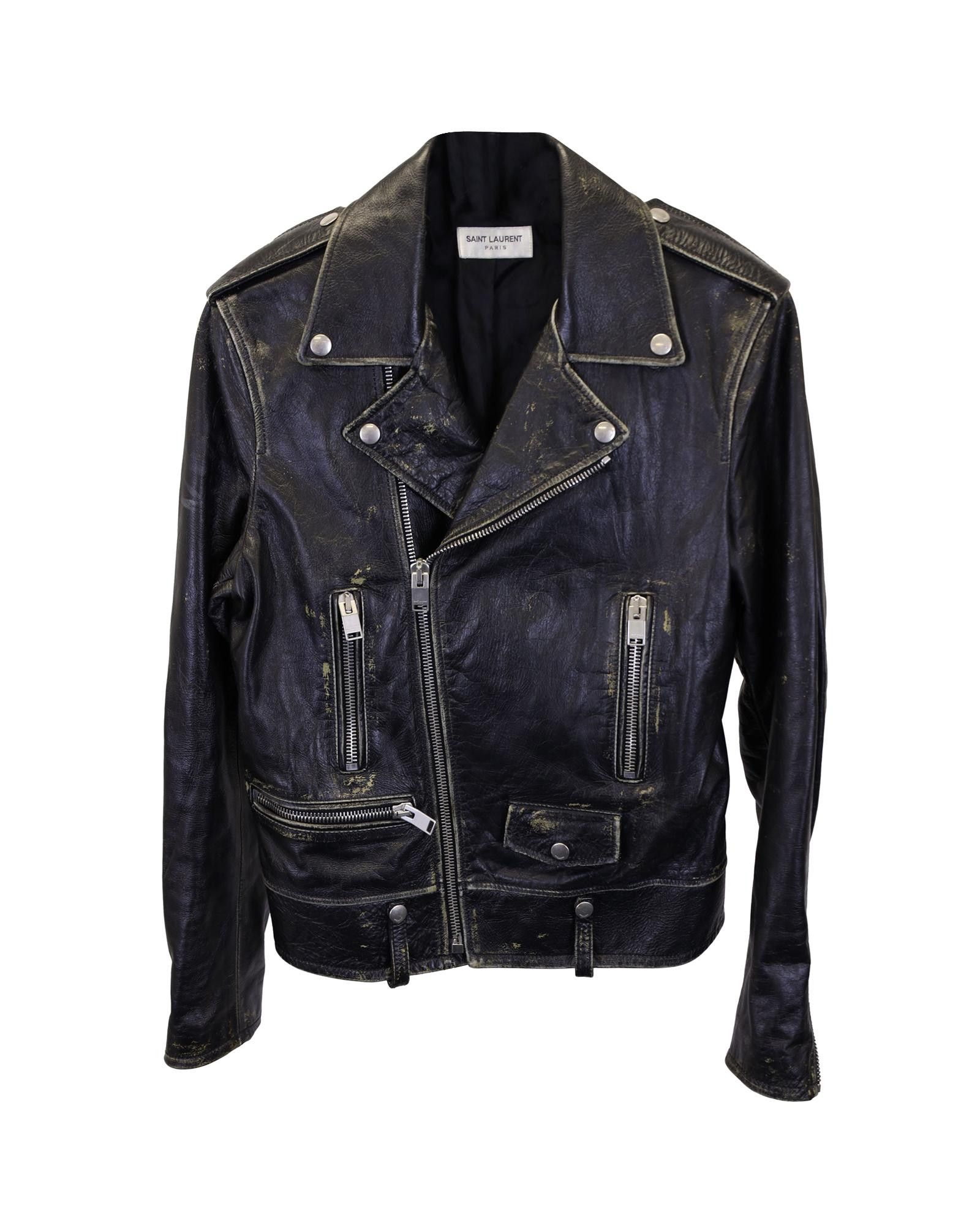 Biker jacket ysl best sale