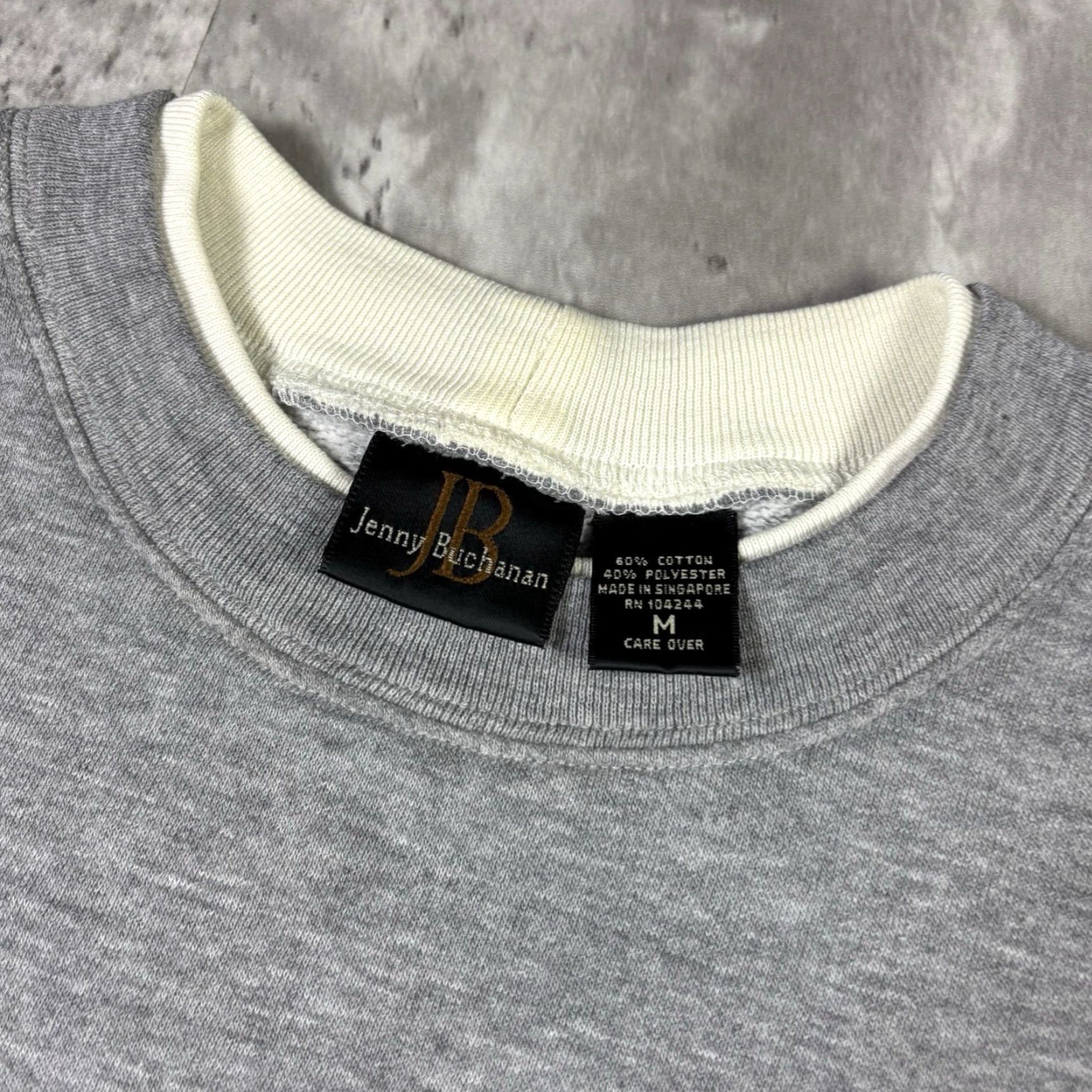 Vintage VINTAGE Sweatshirt Flower Embroidered Gray Pullover Nature 90s M Mens Size US M / EU 48-50 / 2 - 4 Thumbnail