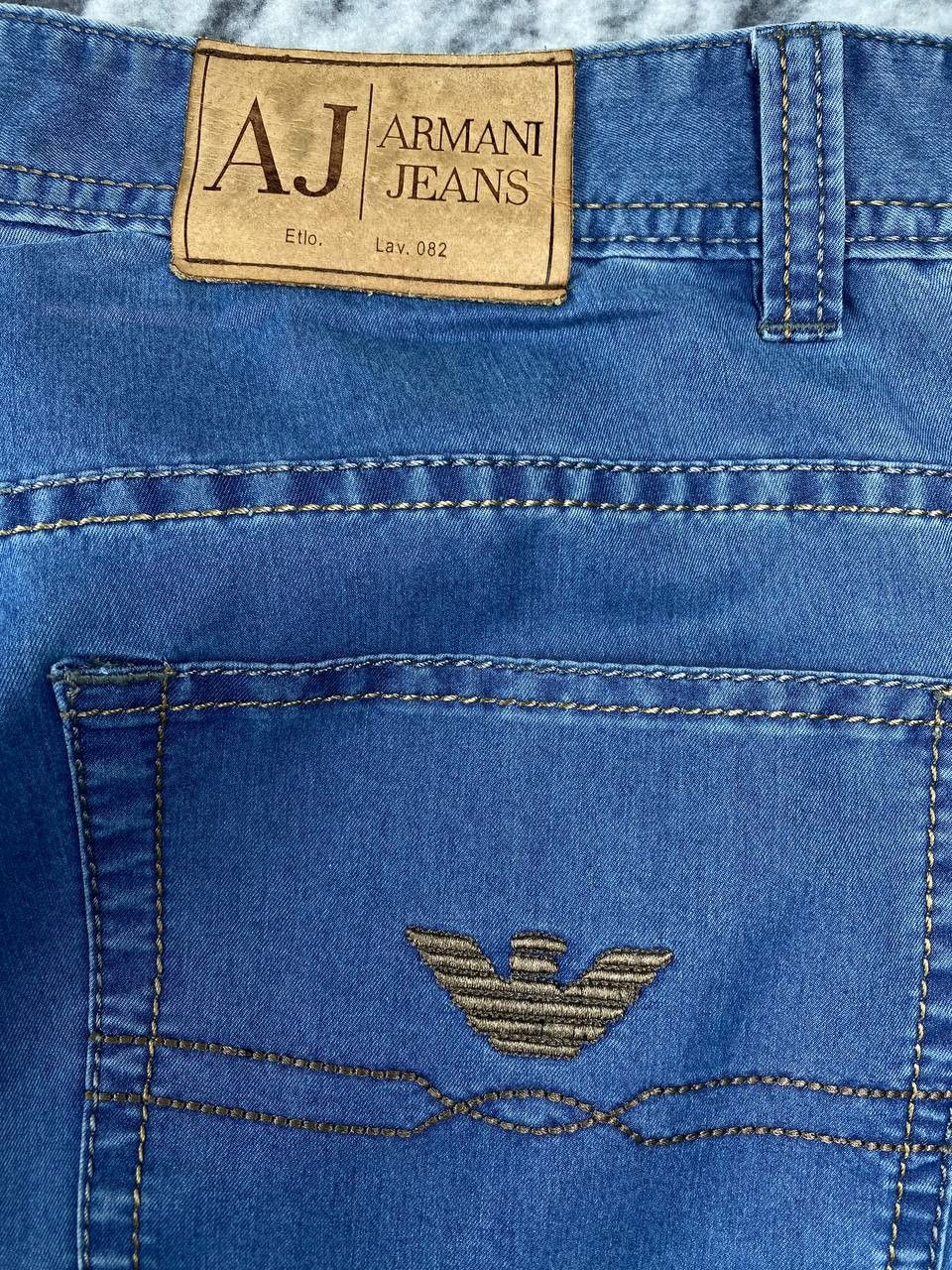 Armani Vintage Armani Jeans Denim Jeans Big Logo Men Size 38 Blue Size US 38 / EU 54 - 2 Thumbnail