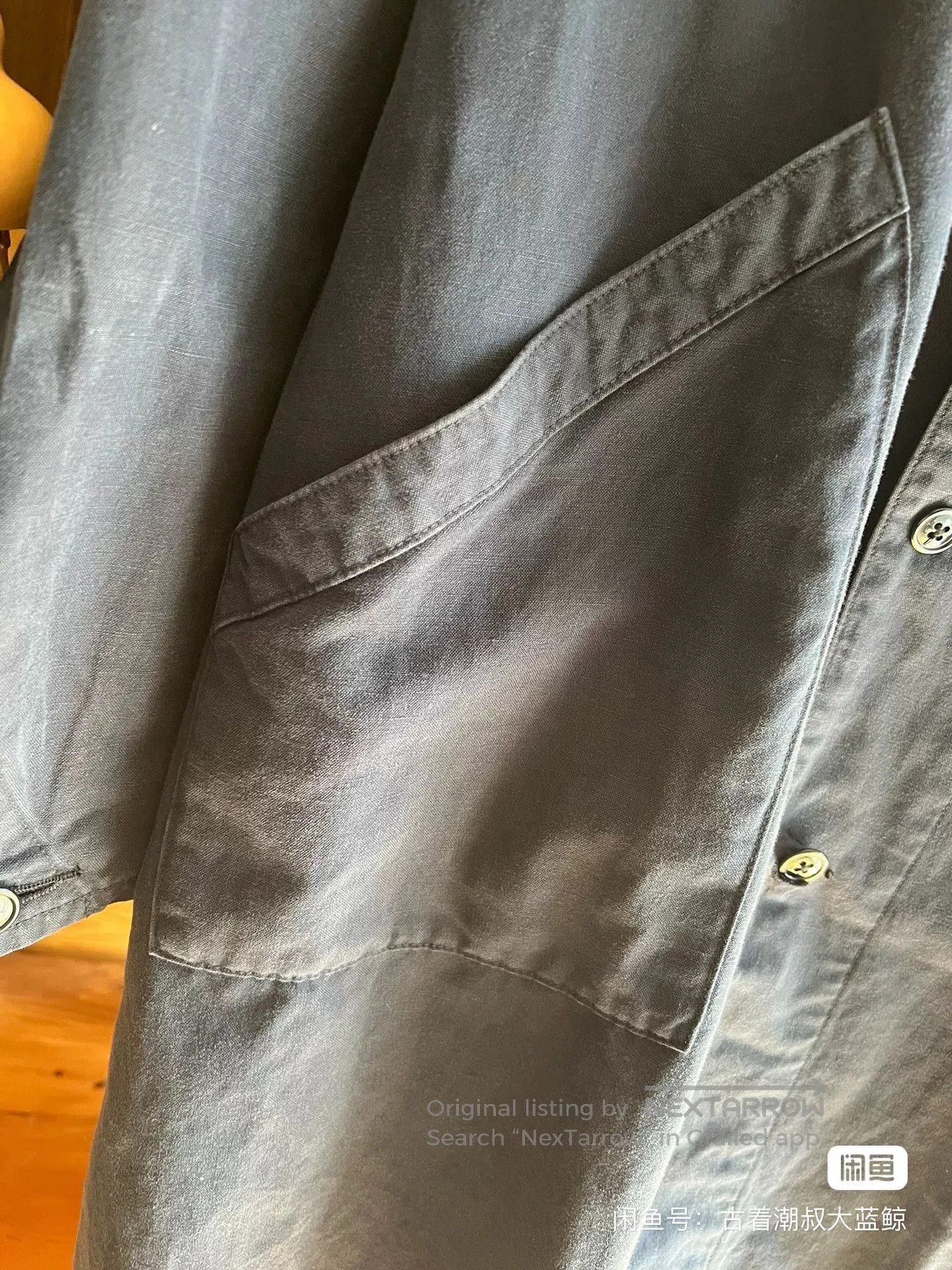 Neighborhood Neighborhood Indigo Dyed Hemp Workwear Trench. Size US M / EU 48-50 / 2 - 3 Thumbnail