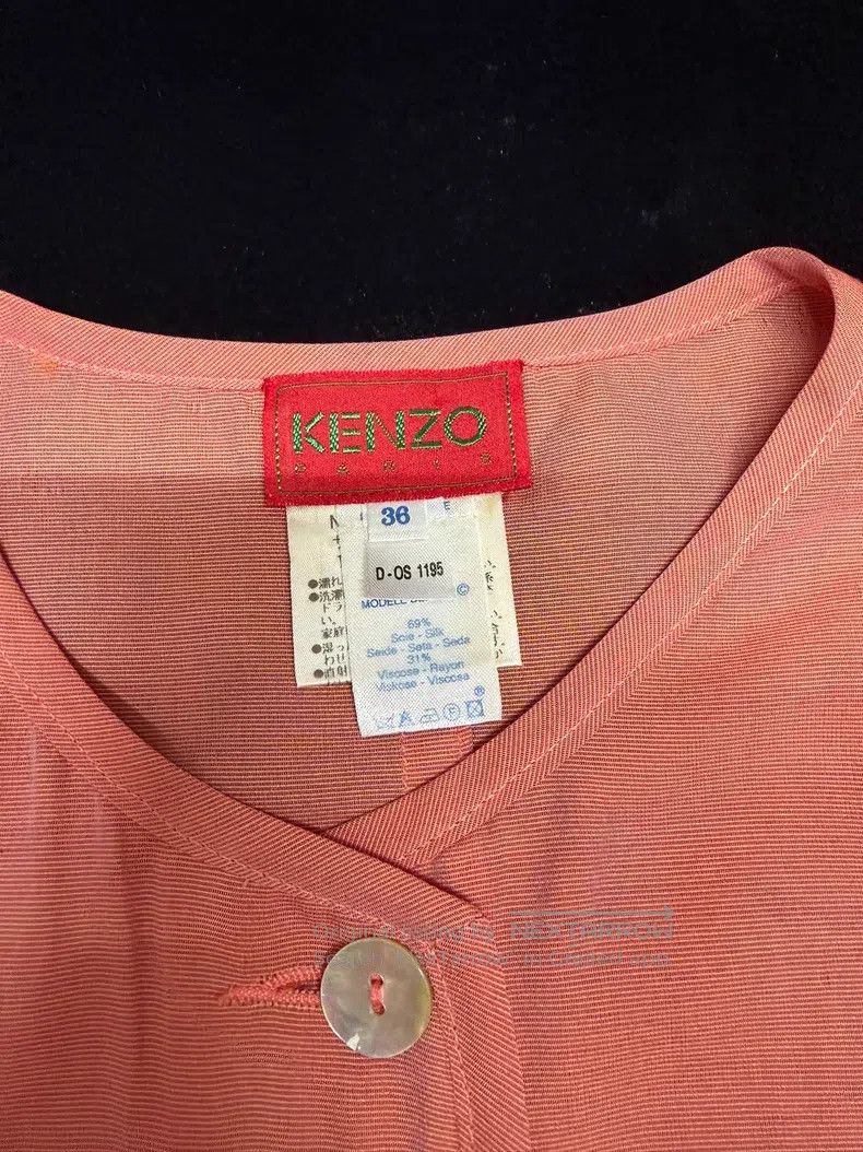 Kenzo Kenzo Short Front and Long Back, Iridescent, Silk Shirt To Size XXS / US 00 / IT 34 - 3 Thumbnail