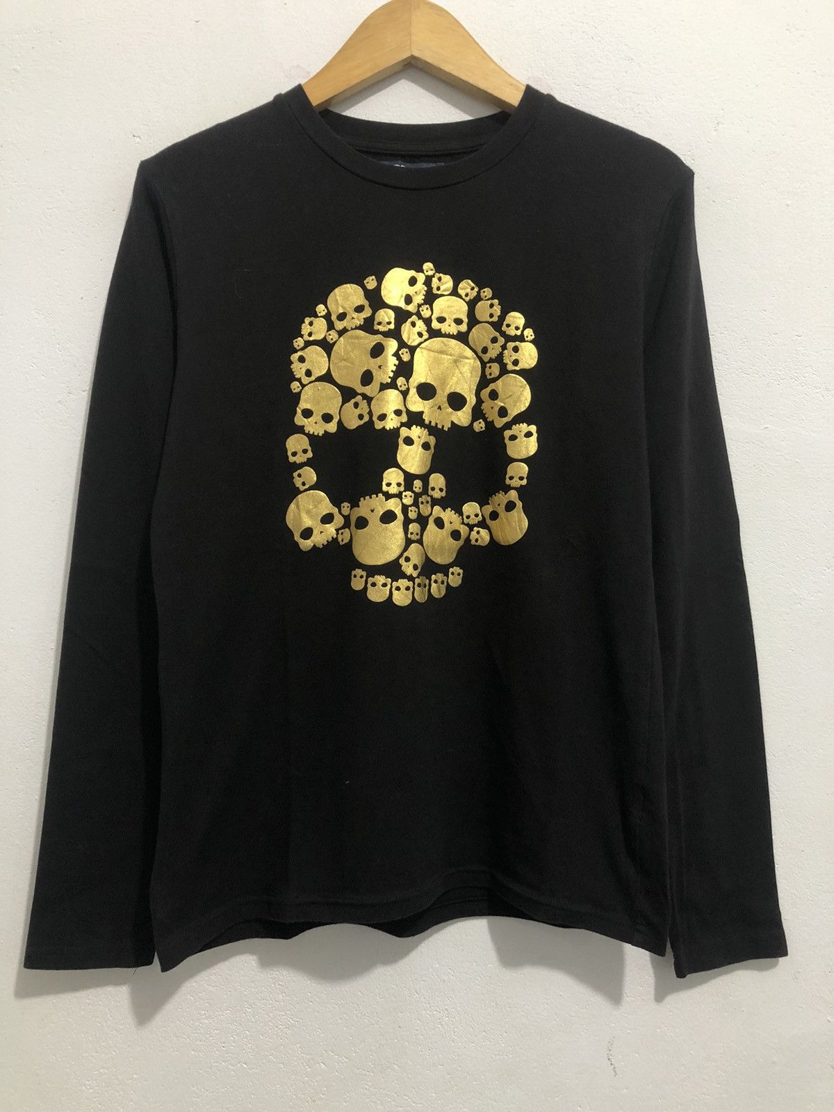 Japanese Brand Japanese Skull Gold LongSleeve Rock Punk Stylee Size US M / EU 48-50 / 2 - 1 Thumbnail
