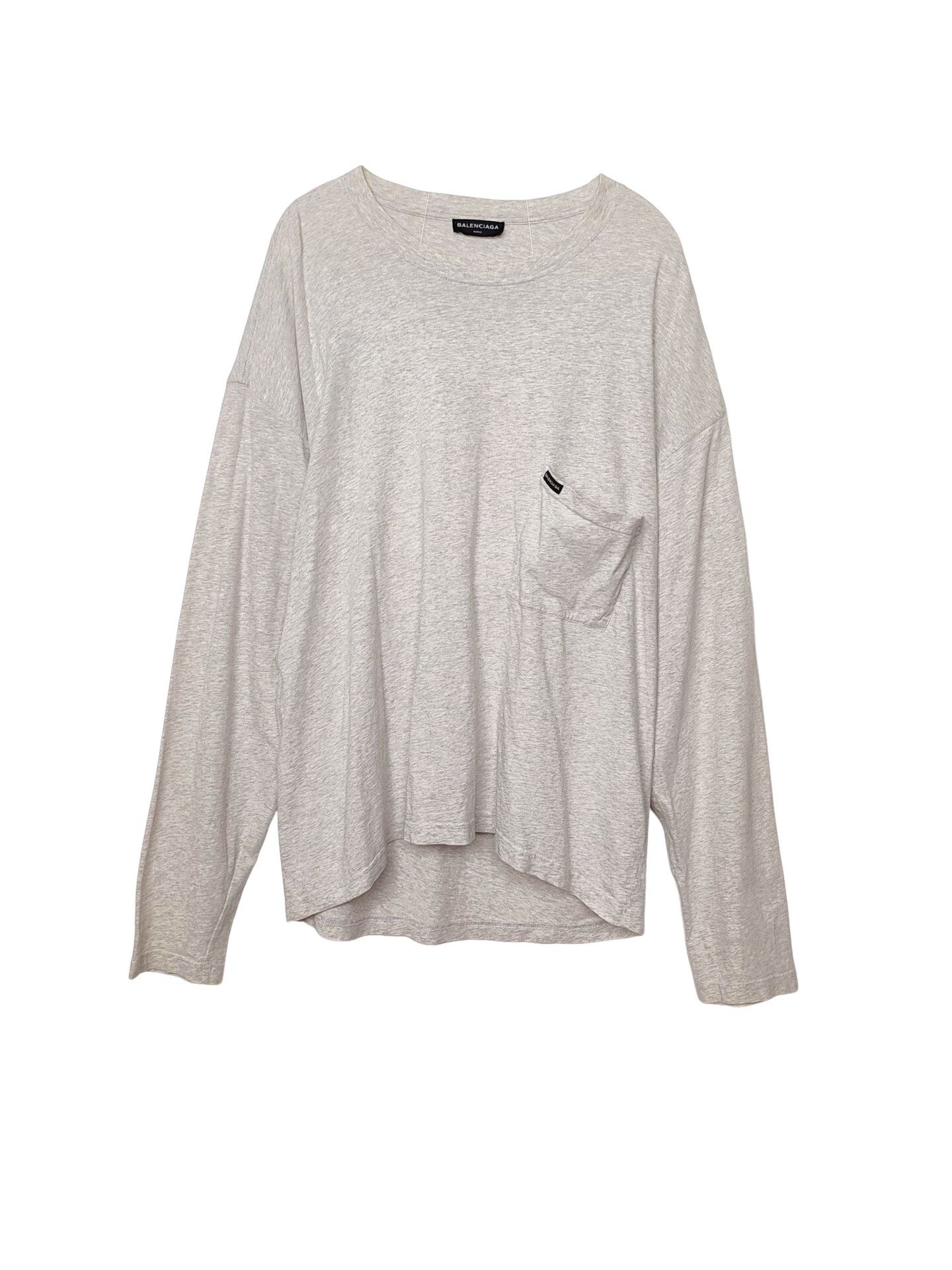 Balenciaga Balenciaga Logo Pocket Long Sleeve T-Shirt Size S Size US S / EU 44-46 / 1 - 1 Thumbnail