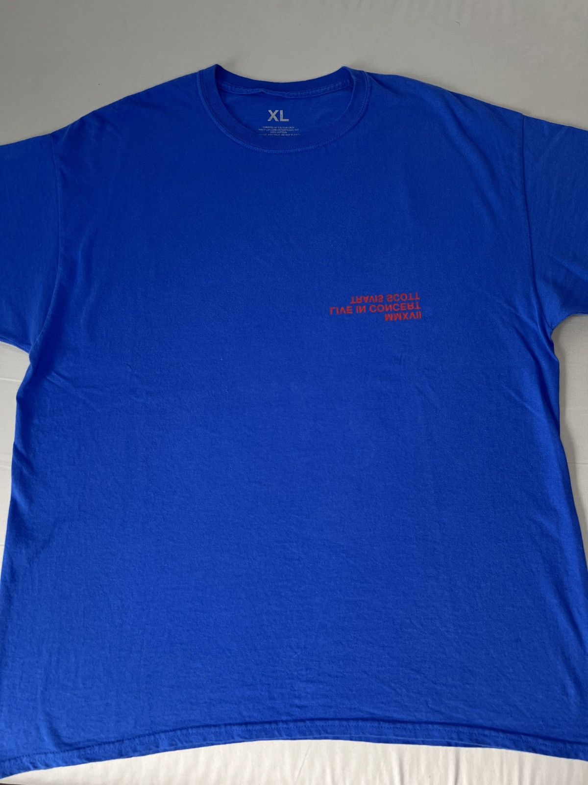 Travis Scott Travis Scott Birds Eye View Tour 2017 Official Tee XL Blue Size US XL / EU 56 / 4 - 1 Thumbnail