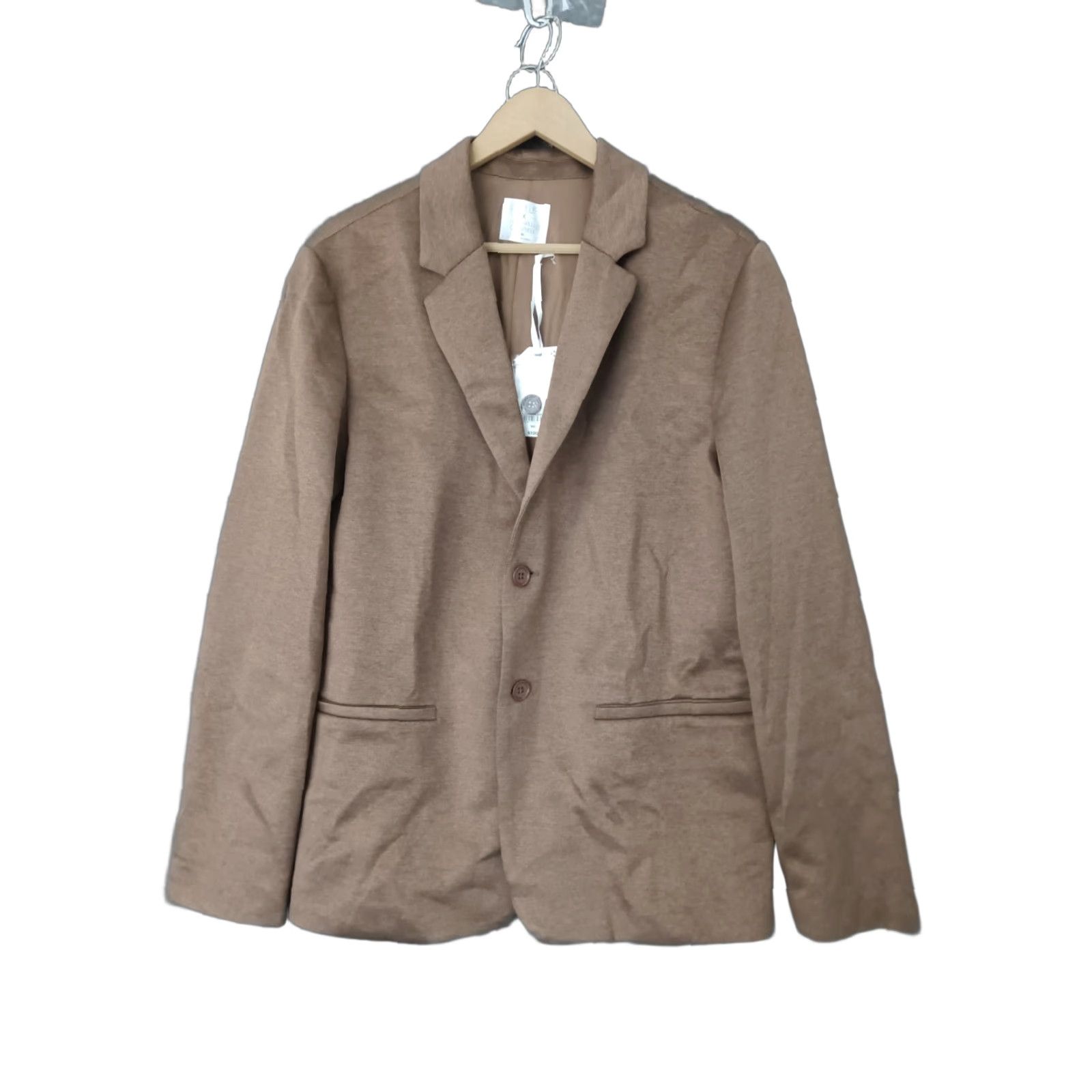 Vintage Stylus X LaDarius Campbell Lightweight Jacket Blazer Heather Warm Sand M Men Blazer Regular Two-Button Single-Breasted Fall Winter Spring Mens Size 40R - 1 Thumbnail