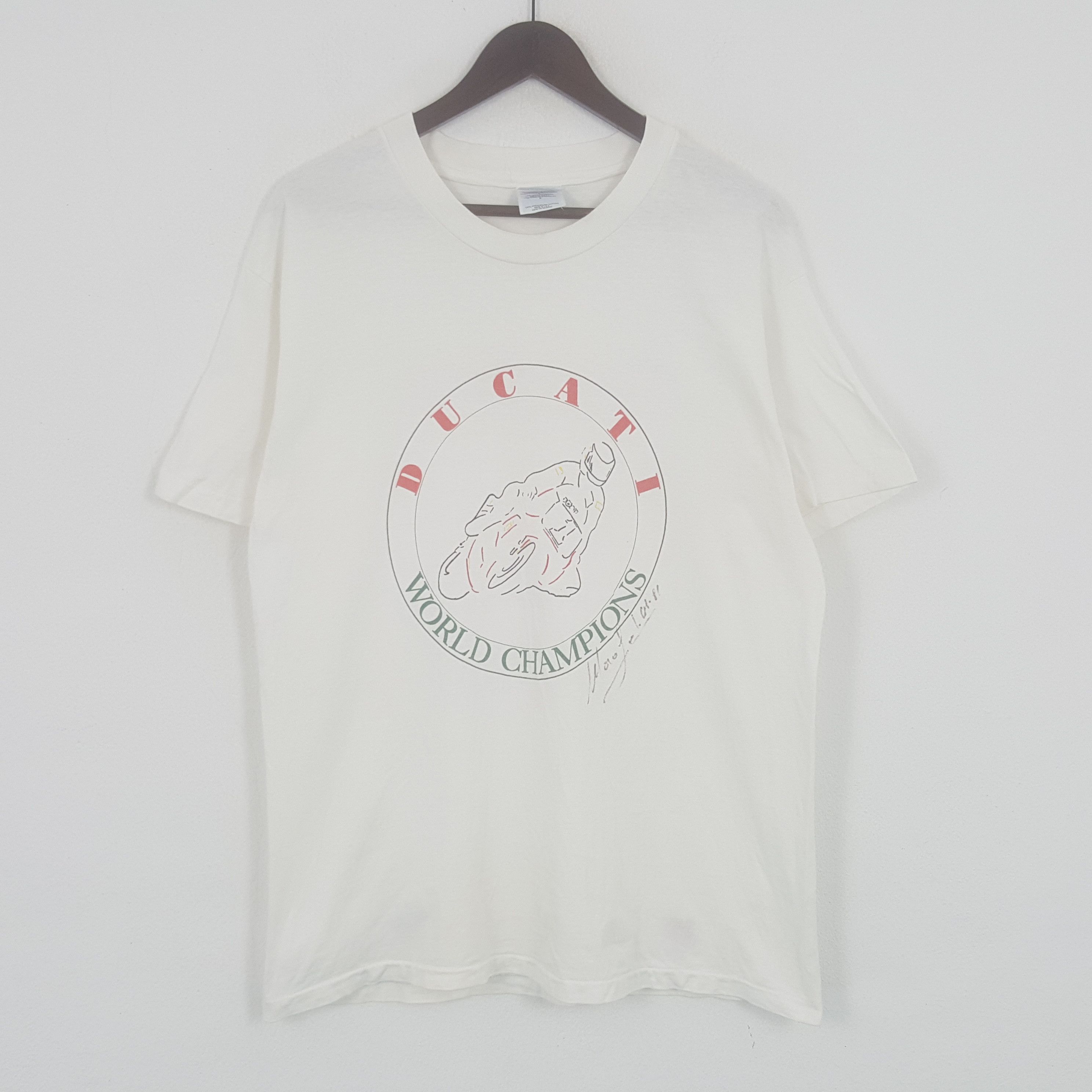 Vintage Vintage DUCATI Moto Liberty World Champions T-shirt Size US M / EU 48-50 / 2 - 1 Thumbnail
