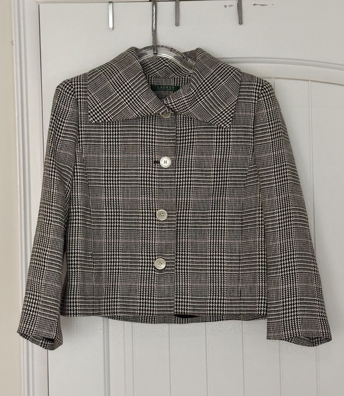 Ralph Lauren Vintage Ralph Lauren Women’s Houndstooth Suit Jacket Size 8 Size M / US 6-8 / IT 42-44 - 1 Thumbnail