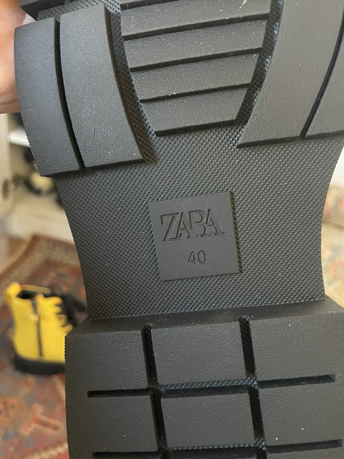 Zara Chunky Yellow Boots Size US 7.5 / EU 40-41 - 3 Thumbnail