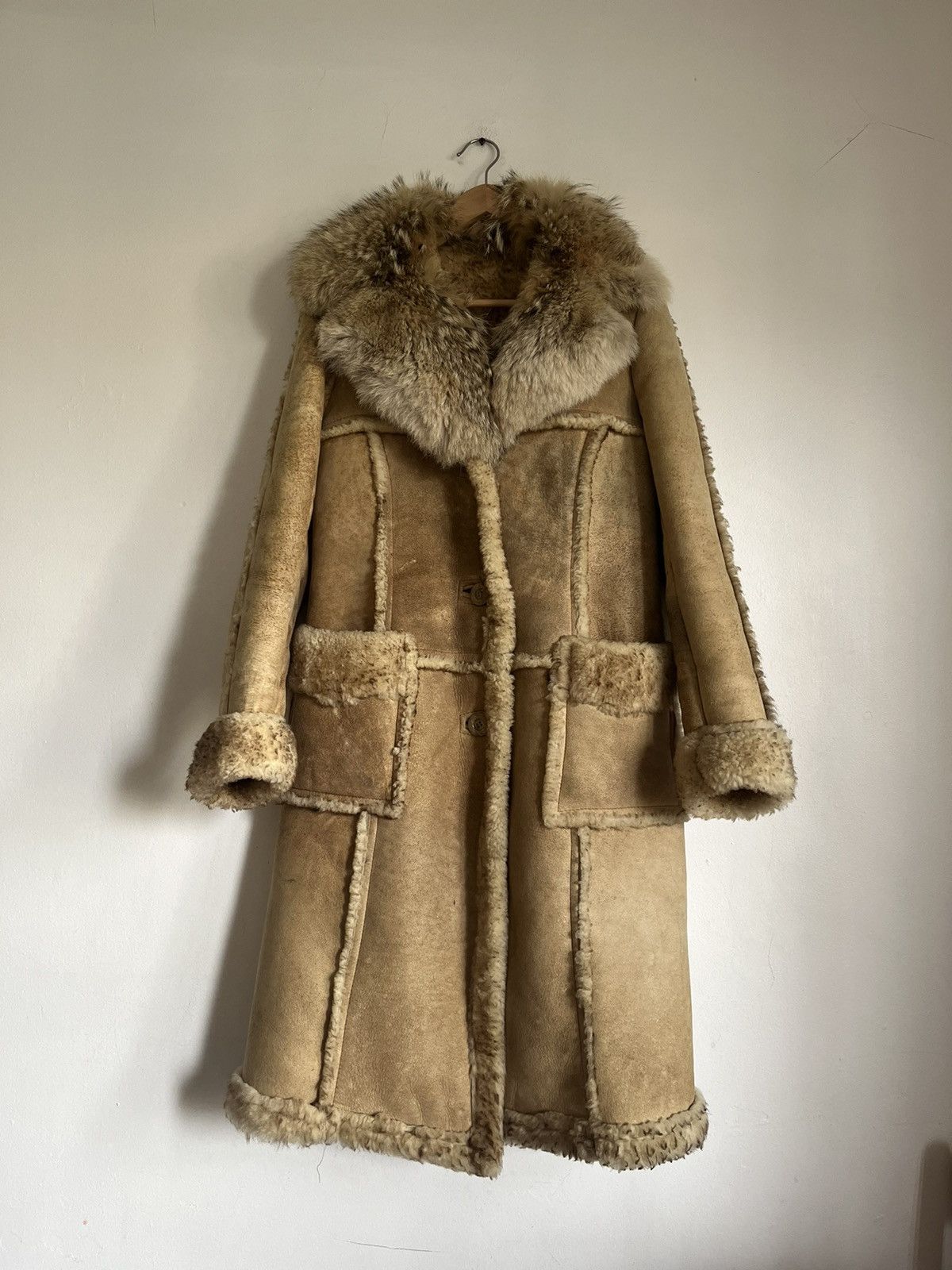 Genuine Leather Shearling Sheepskin Jacket For Woman’s Size L / US 10 / IT 46 - 1 Thumbnail