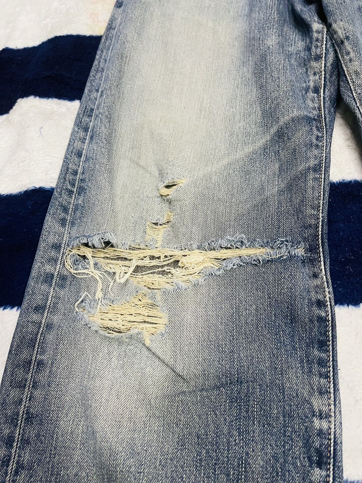 Edwin × Japanese Brand Distressed Edwin Jeans (11) Size US 30 / EU 46 - 14 Thumbnail