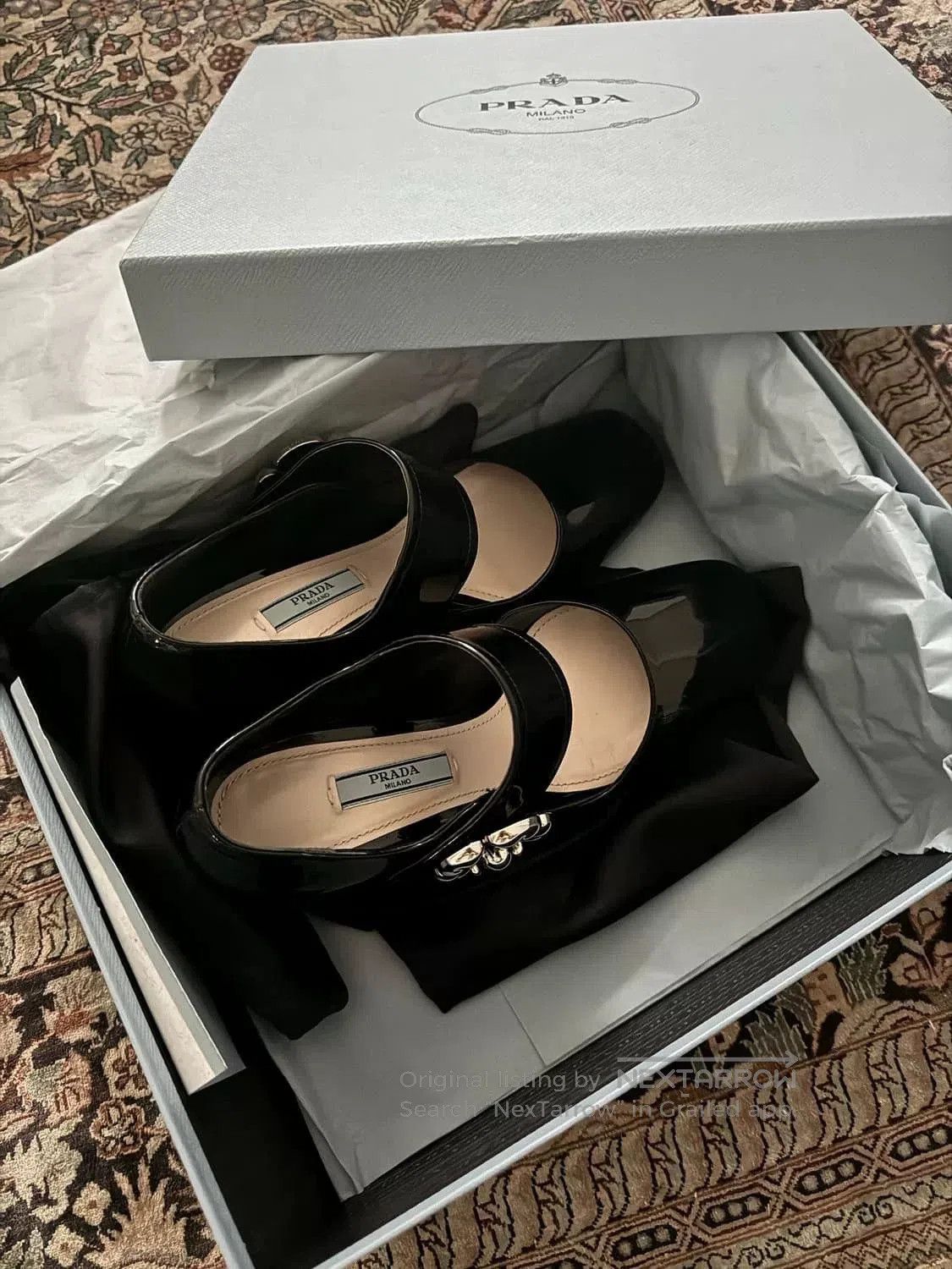 Prada Prada Vintage Mary Jane Shoes. Size US 5 / IT 35 - 3 Thumbnail
