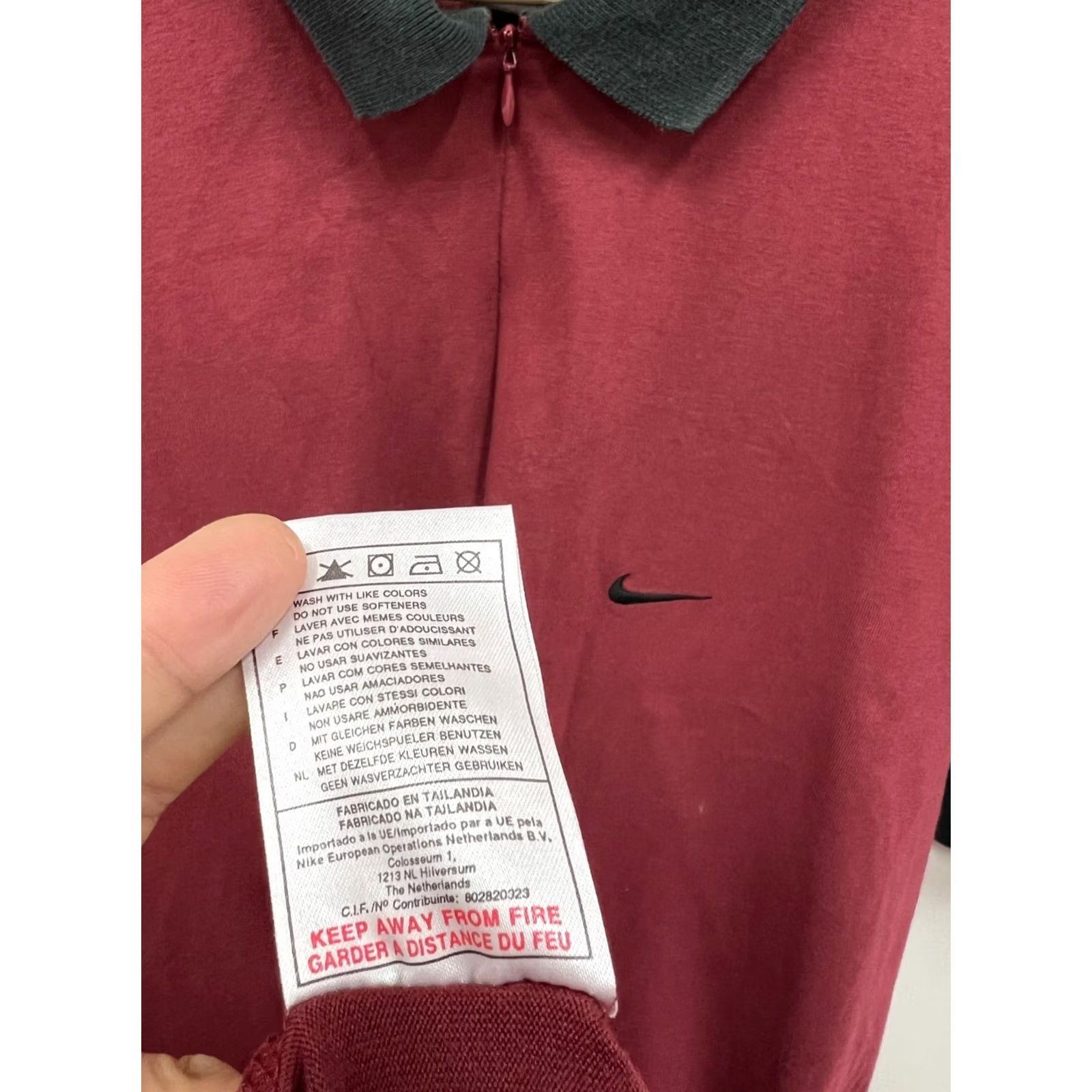Nike VINTAGE Nike Polo Shirt Dri-Fit Tiger Woods Mens L Burgundy Size US L / EU 52-54 / 3 - 7 Thumbnail