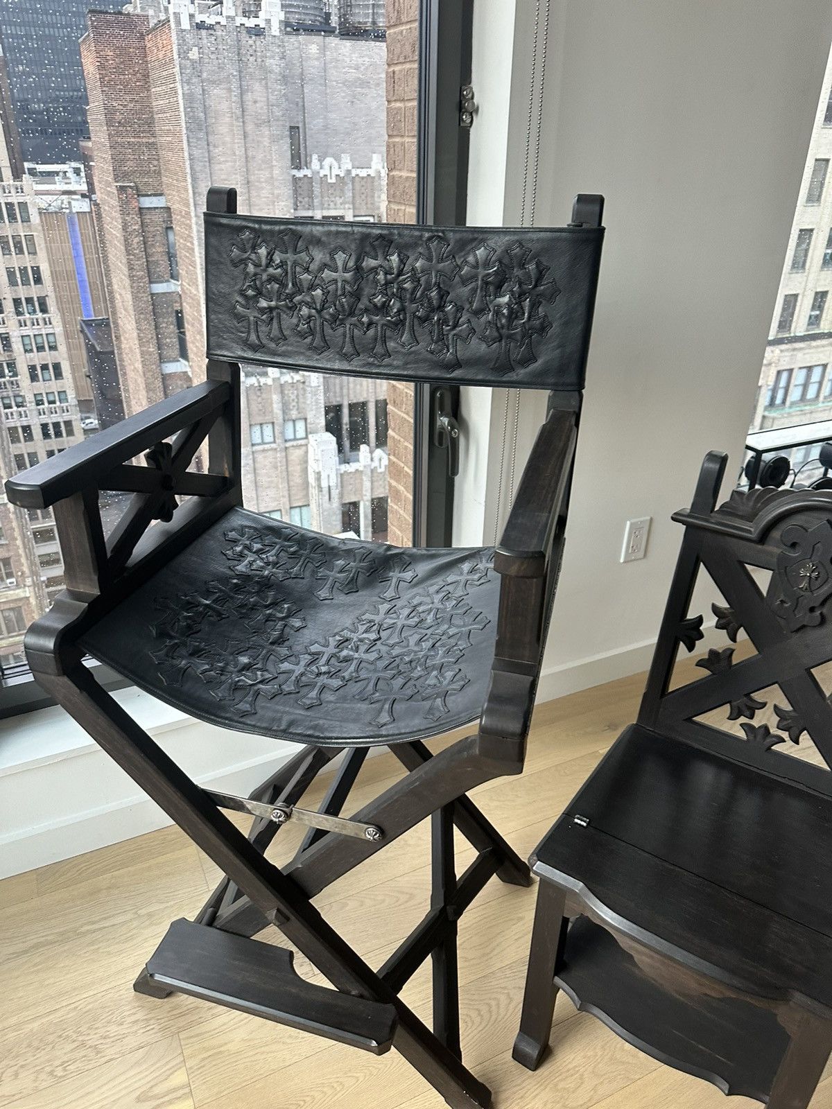 Chrome Hearts CHROME HEARTS MOVIE STAR PRODUCER EBONY CROSS PATCH CHAIR Size ONE SIZE - 22 Thumbnail