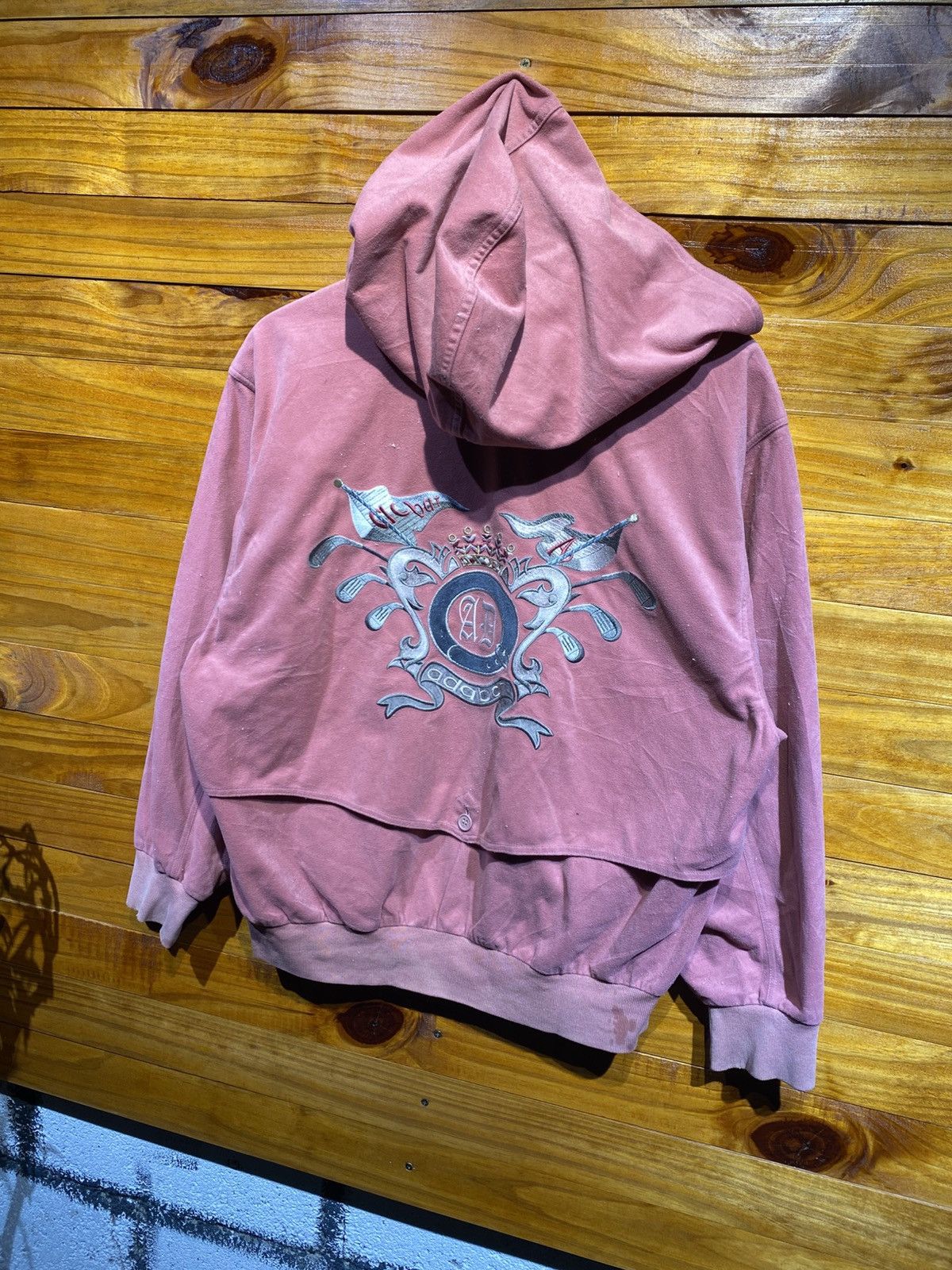 Japanese Brand Vintage Adabar Golf Pink Hooded Jacket – Retro Sportswear Size L / US 10 / IT 46 - 4 Thumbnail