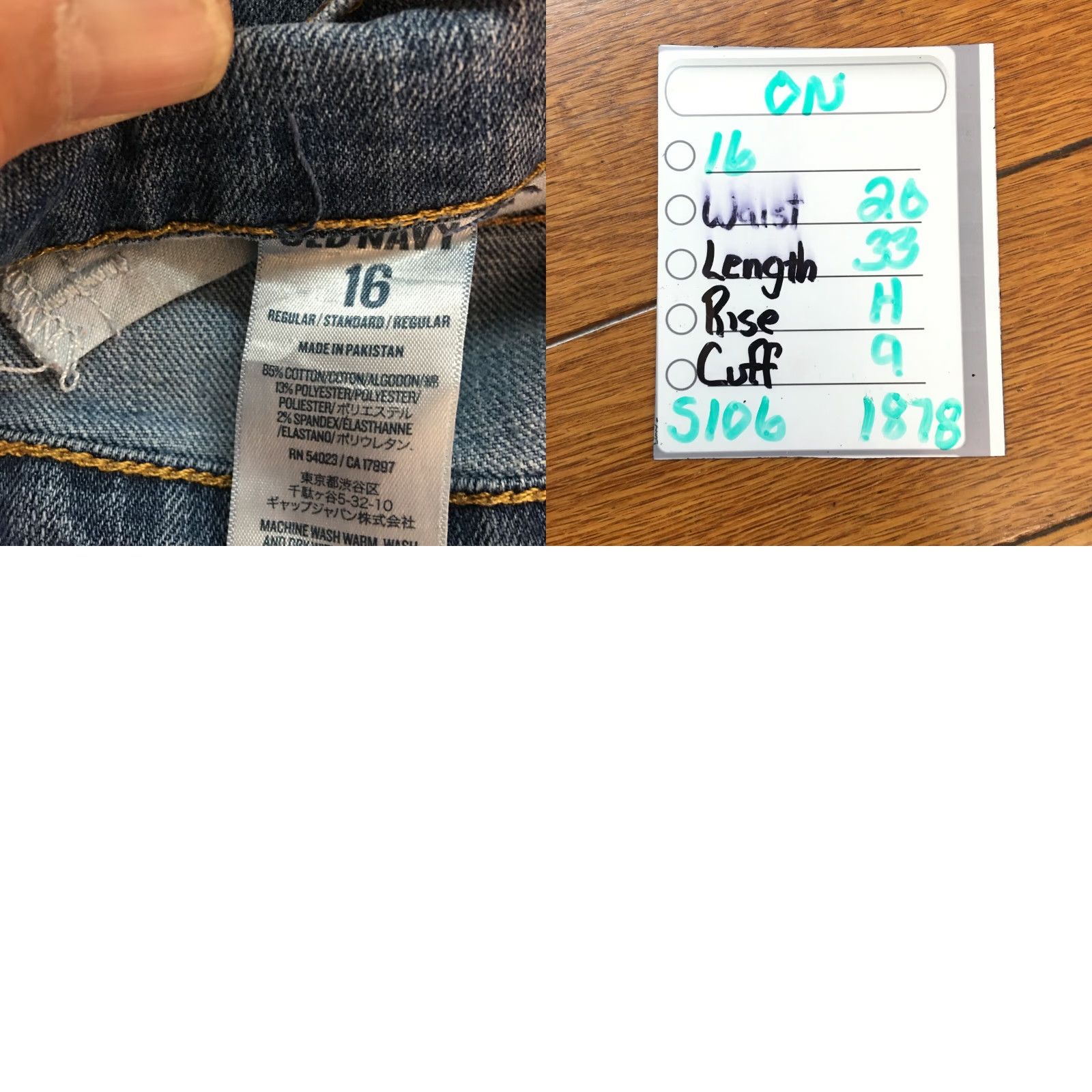 Old Navy VINTAGE Old Navy The Flirt Denim Jeans Womens Size 16 Blue Straight High Rise 40X33 Size 38" / US 16 / IT 52 - 8 Thumbnail
