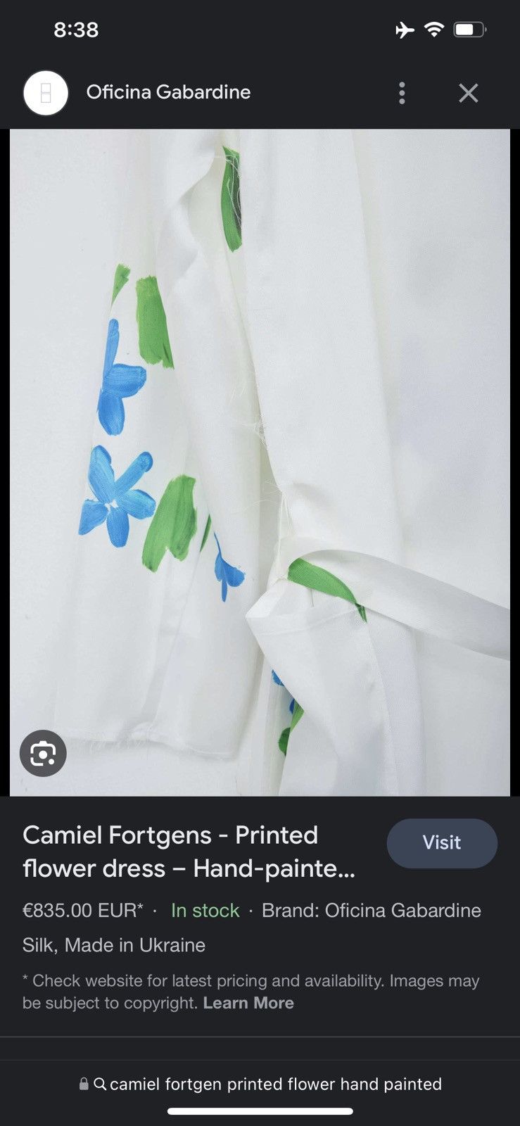 Camiel Fortgens Camiel fortgens hand painted flower shirt | Grailed