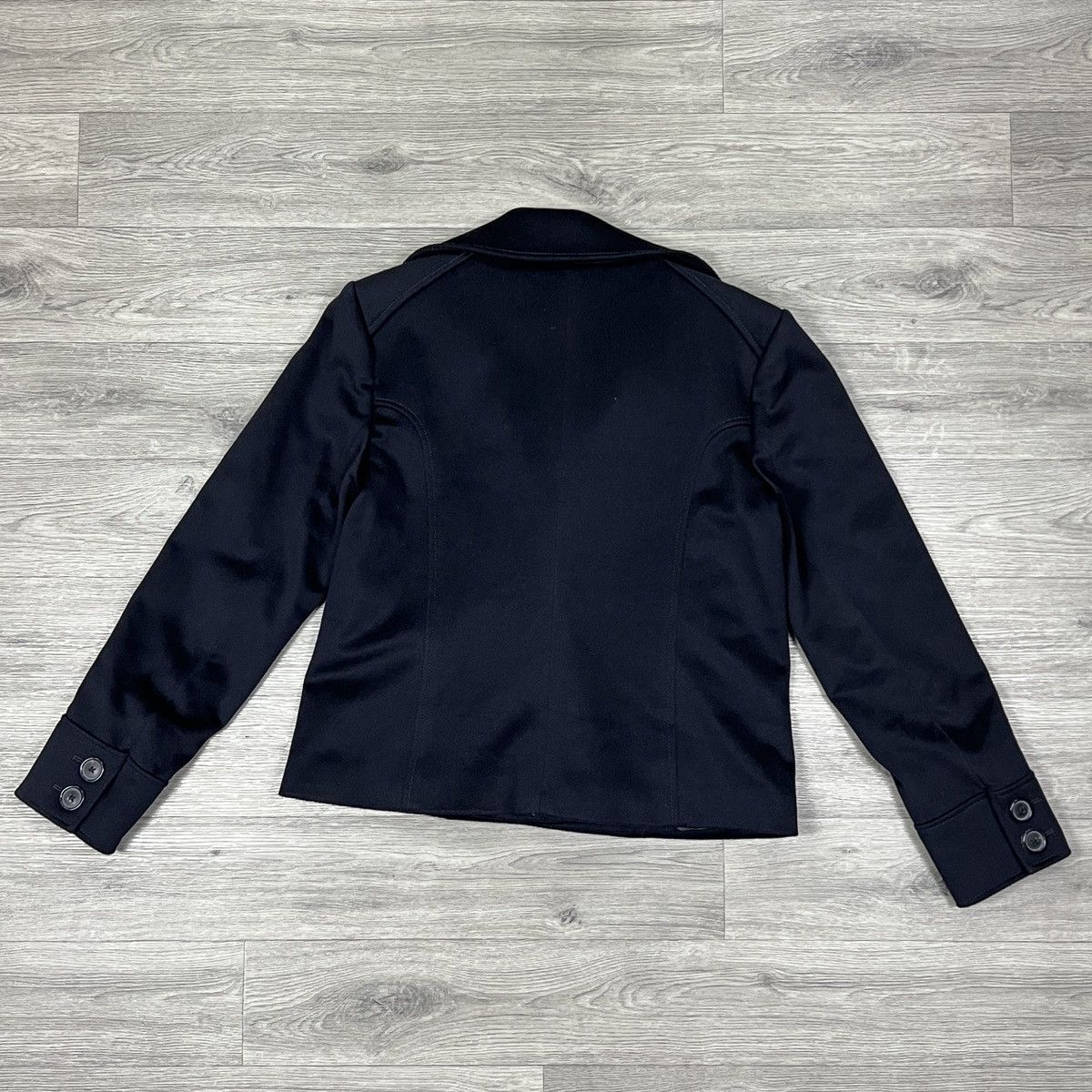 Aquascutum Aquascutum Black Double Breasted Wool Peacoat Jacket Size XL / US 12-14 / IT 48-50 - 7 Thumbnail