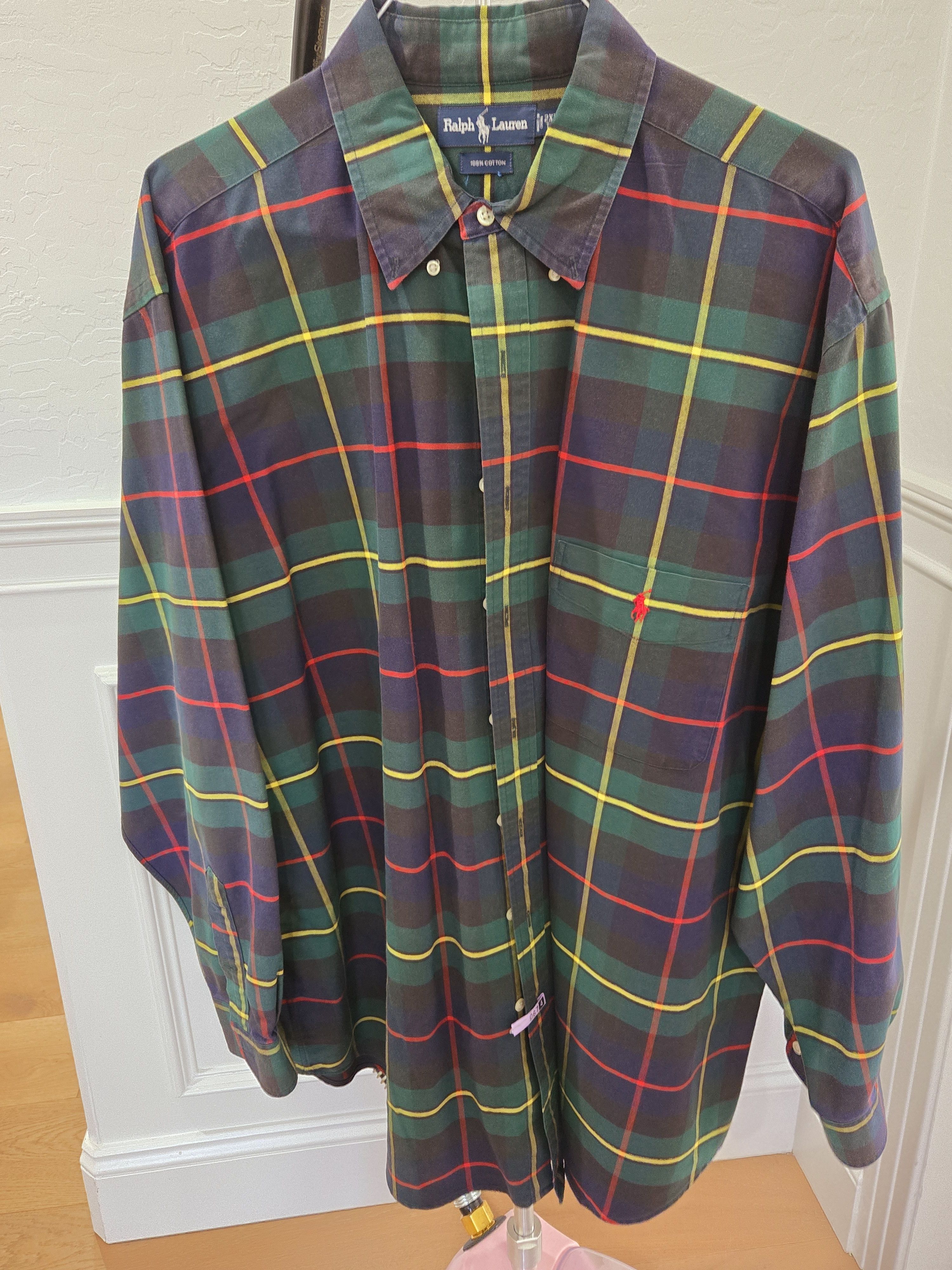 Polo Ralph Lauren Men's 2XLT Tall Ralph Lauren plaid button down shirt Size US XXL / EU 58 / 5 - 1 Thumbnail