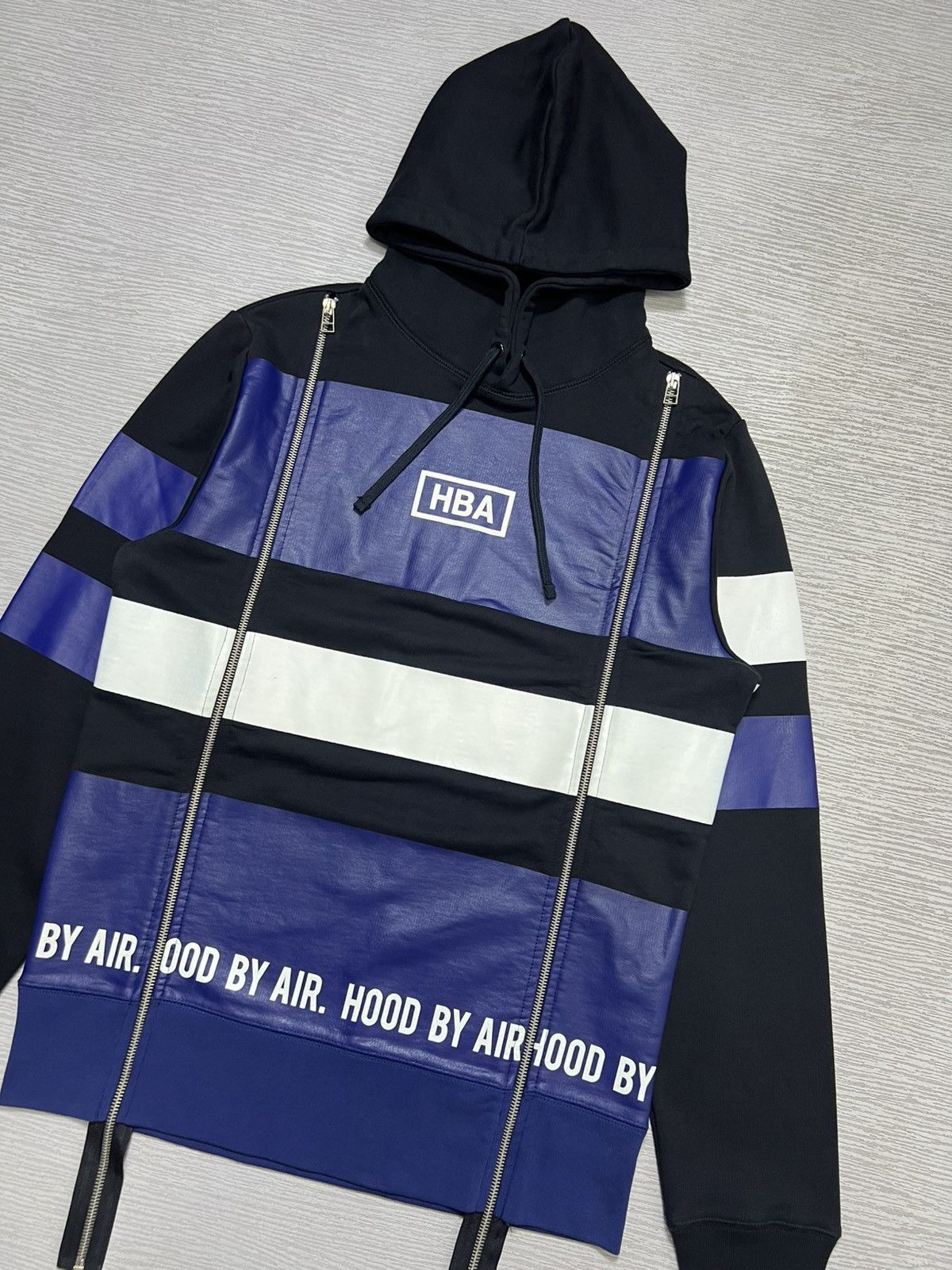 Hood By Air Hood by Air - Color Block Pattern Crewneck Double Zip Hoodie Size US XS / EU 42 / 0 - 4 Thumbnail