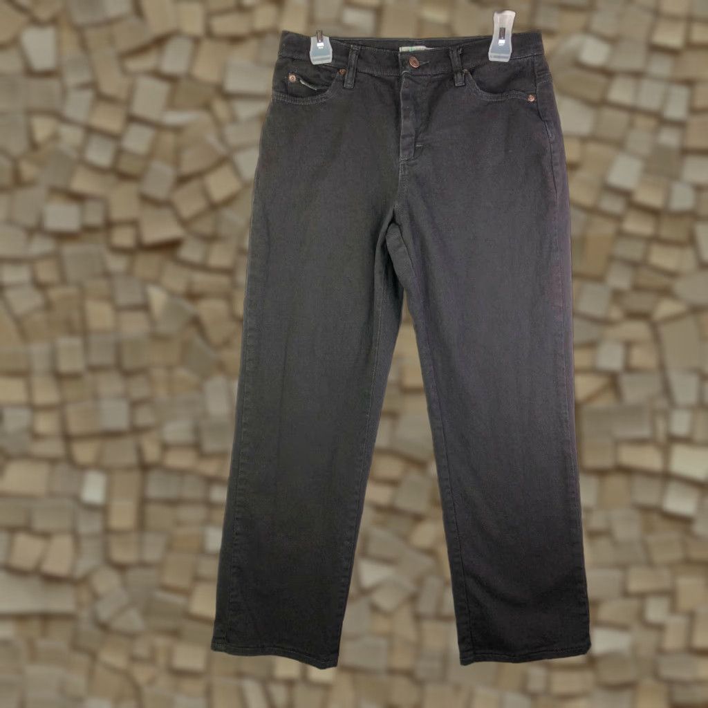 Lee Lee Jeans Mid Rise Relaxed Straight Leg Womens Size 6 Short Black Denim Jeans Size 28" / US 6 / IT 42 - 1 Thumbnail